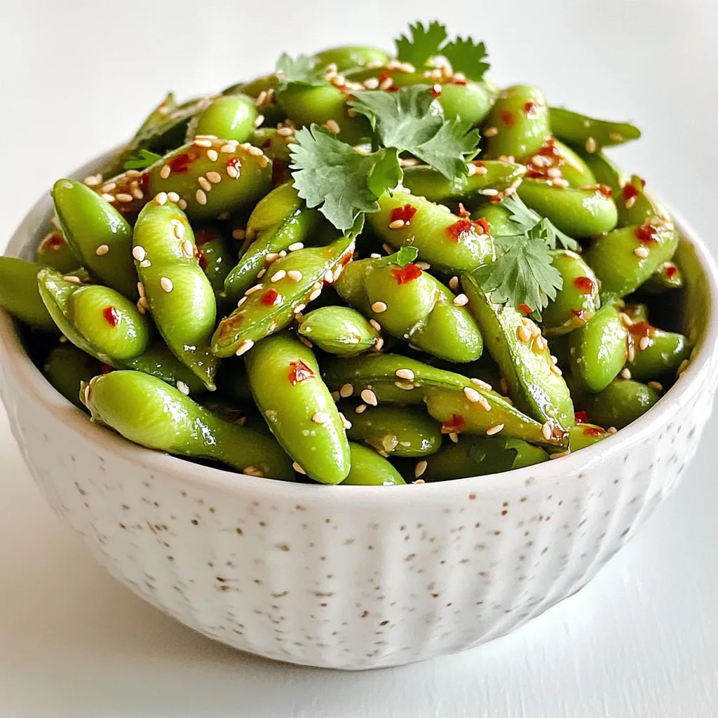 Würzige Knoblauch-Edamame Schnell und Einfach Zubereiten