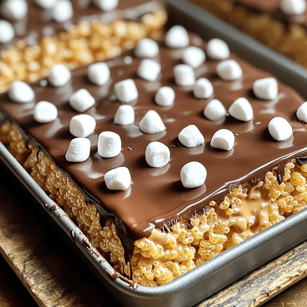 Schokoladen-Erdnussbutter-Reis-Krispie-Leckereien lecker