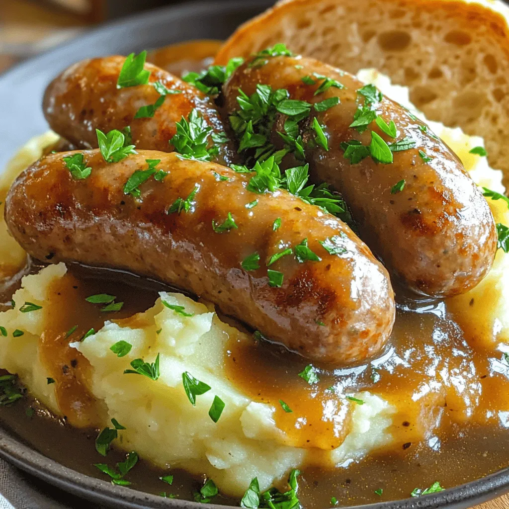 Irish Bangers &#038; Mash with Guinness Herzhaftes Gericht