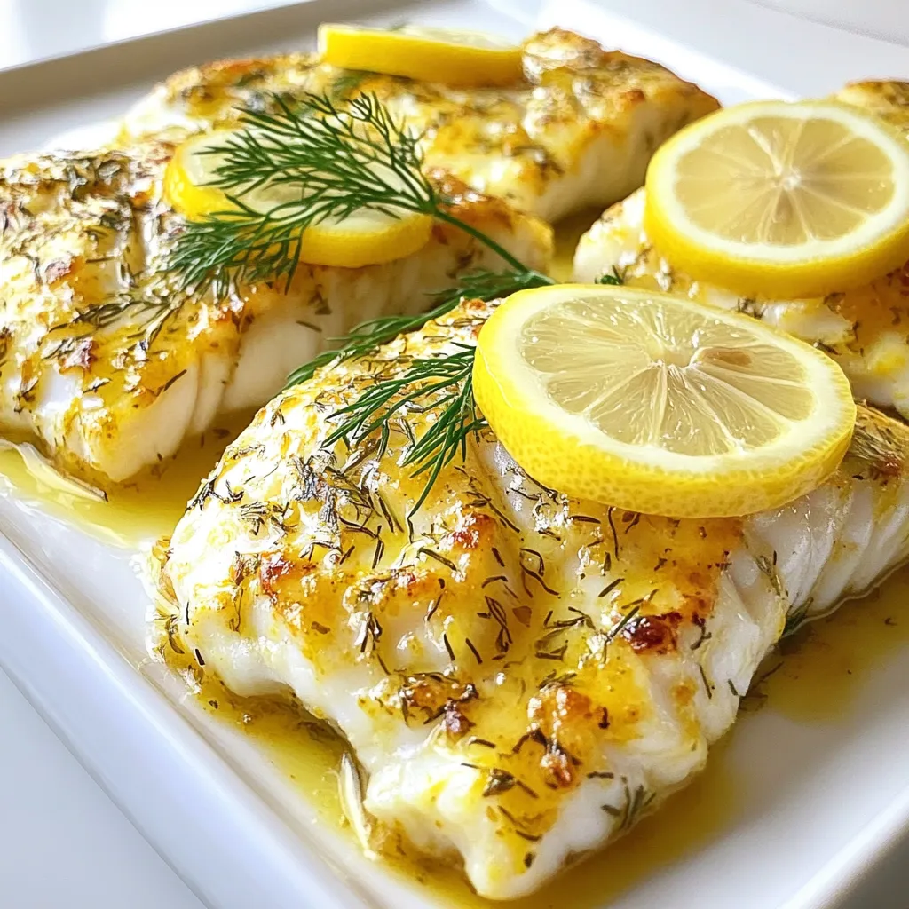 Zitronen-Dill gebackener Kabeljau Einfaches Rezept