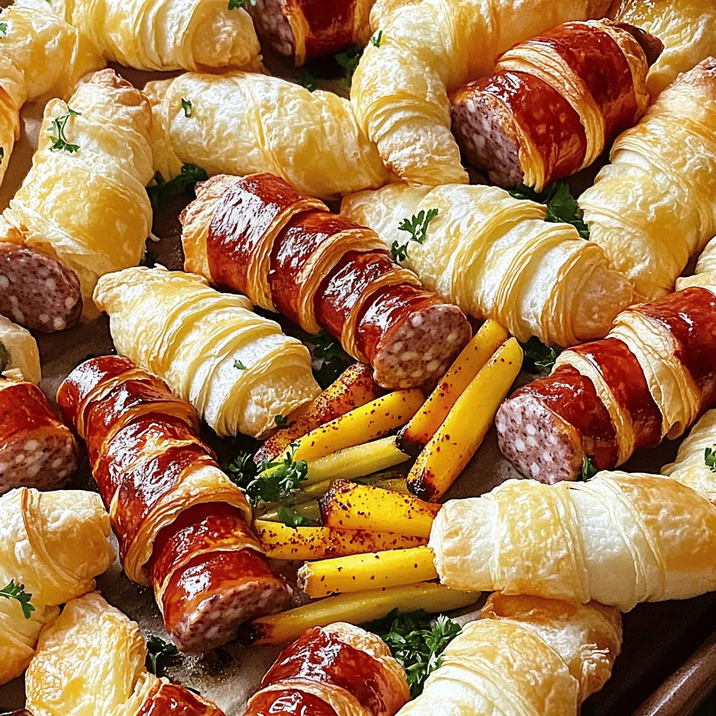 Für den Wurst- und Eierauflauf mit Croissant-Röllchen brauchen Sie: