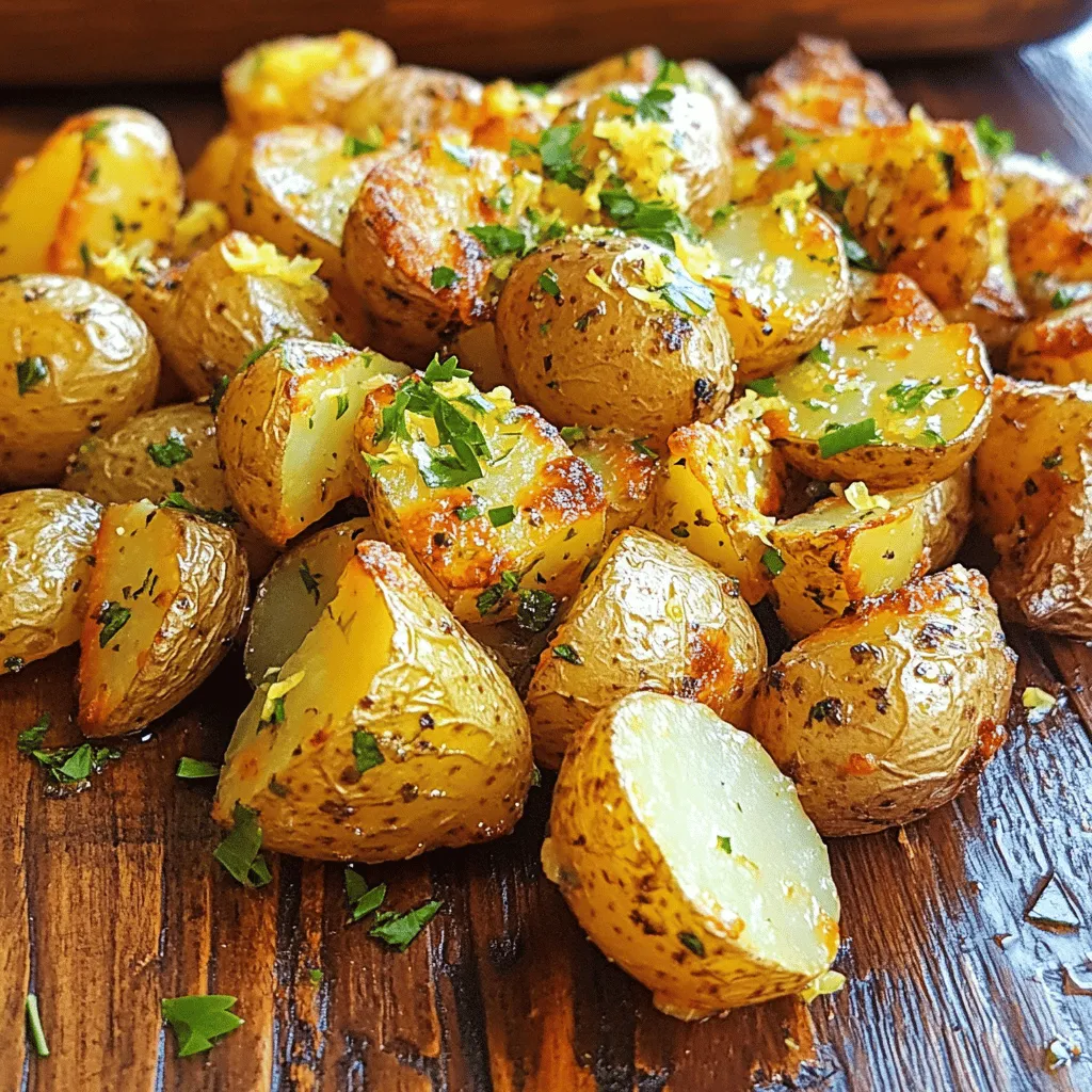 Lemon Garlic Herb Roasted Potatoes Einfach und Knusprig