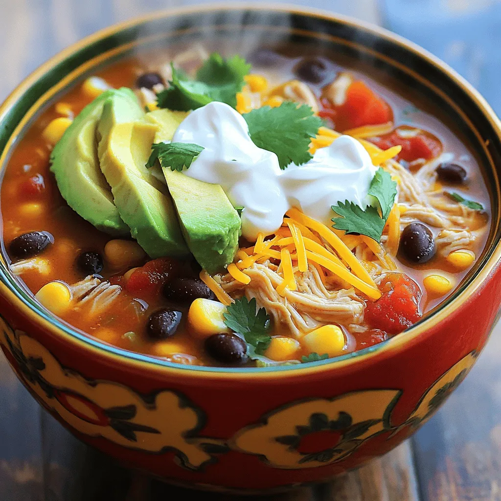 Einfache Chicken Taco Soup Schnell und Lecker Rezept