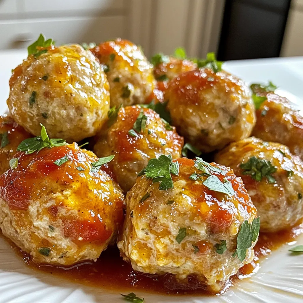 Knoblauch-Kräuter-Hähnchenbällchen saftig und lecker