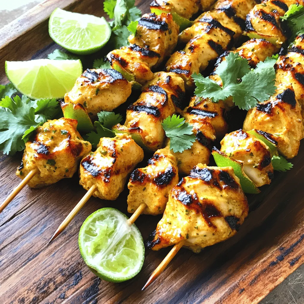 Kokos-Limetten-Hühnchen-Spieße Genussvolle Grillidee