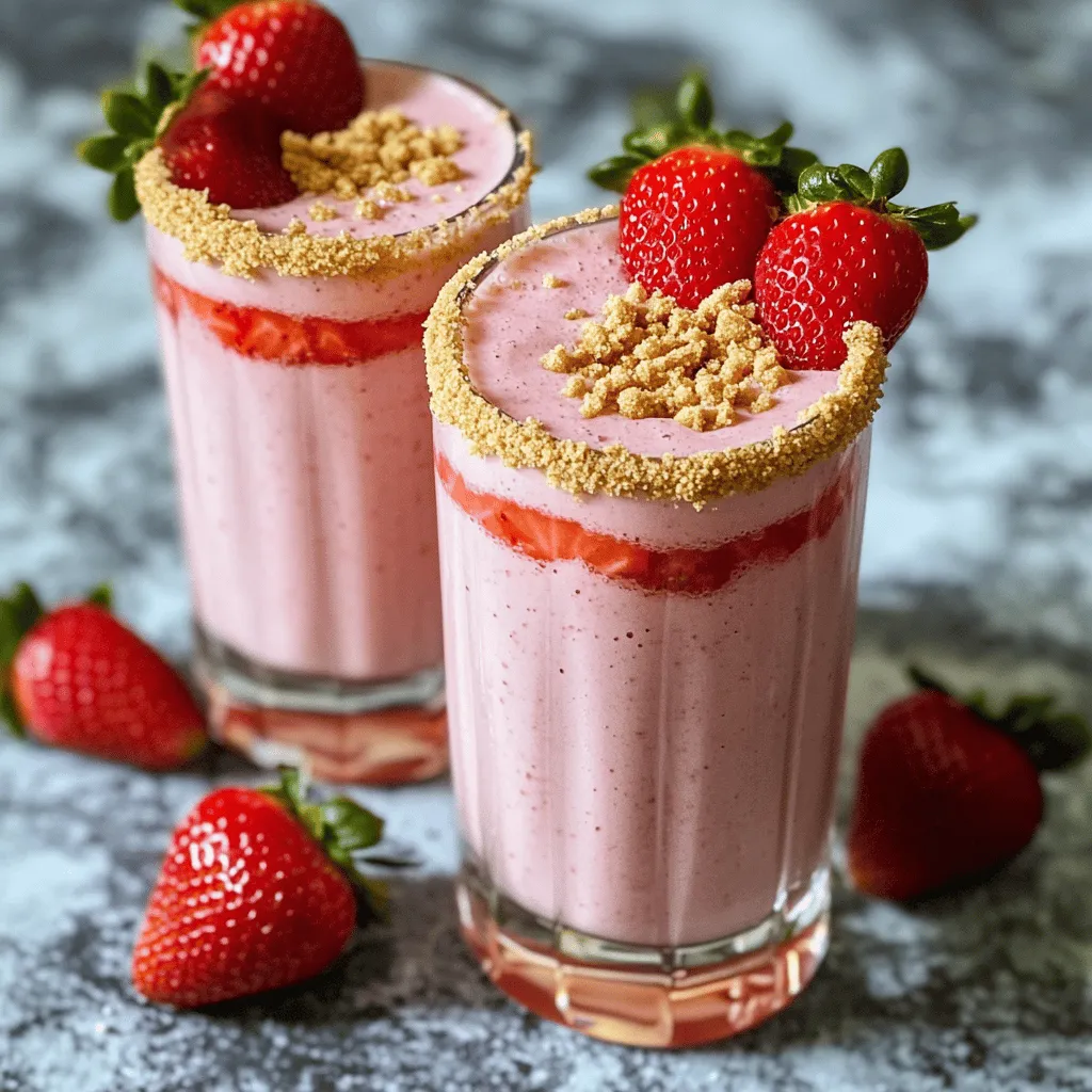 Strawberry Cheesecake Smoothie Frisch und Köstlich