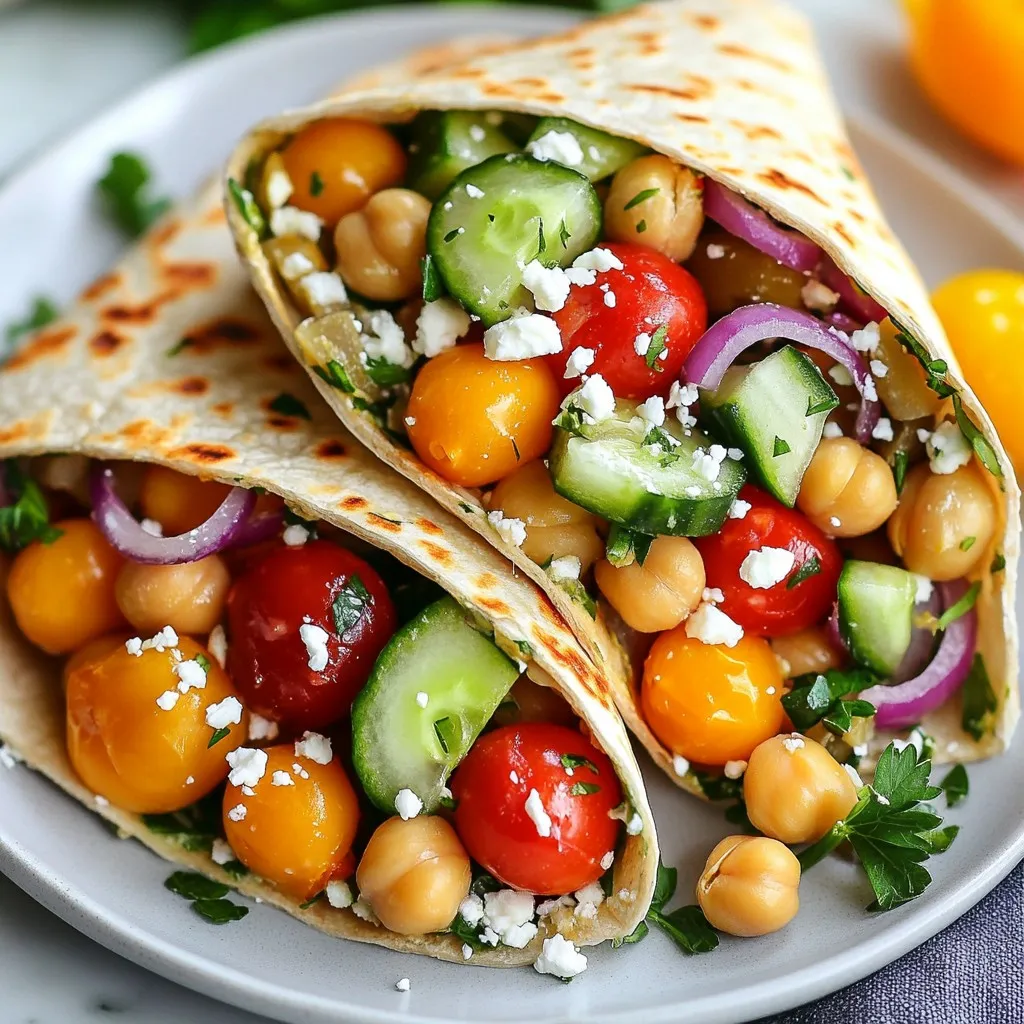 Mediterranean Chickpea Wraps Frisch und Gesund Genießen