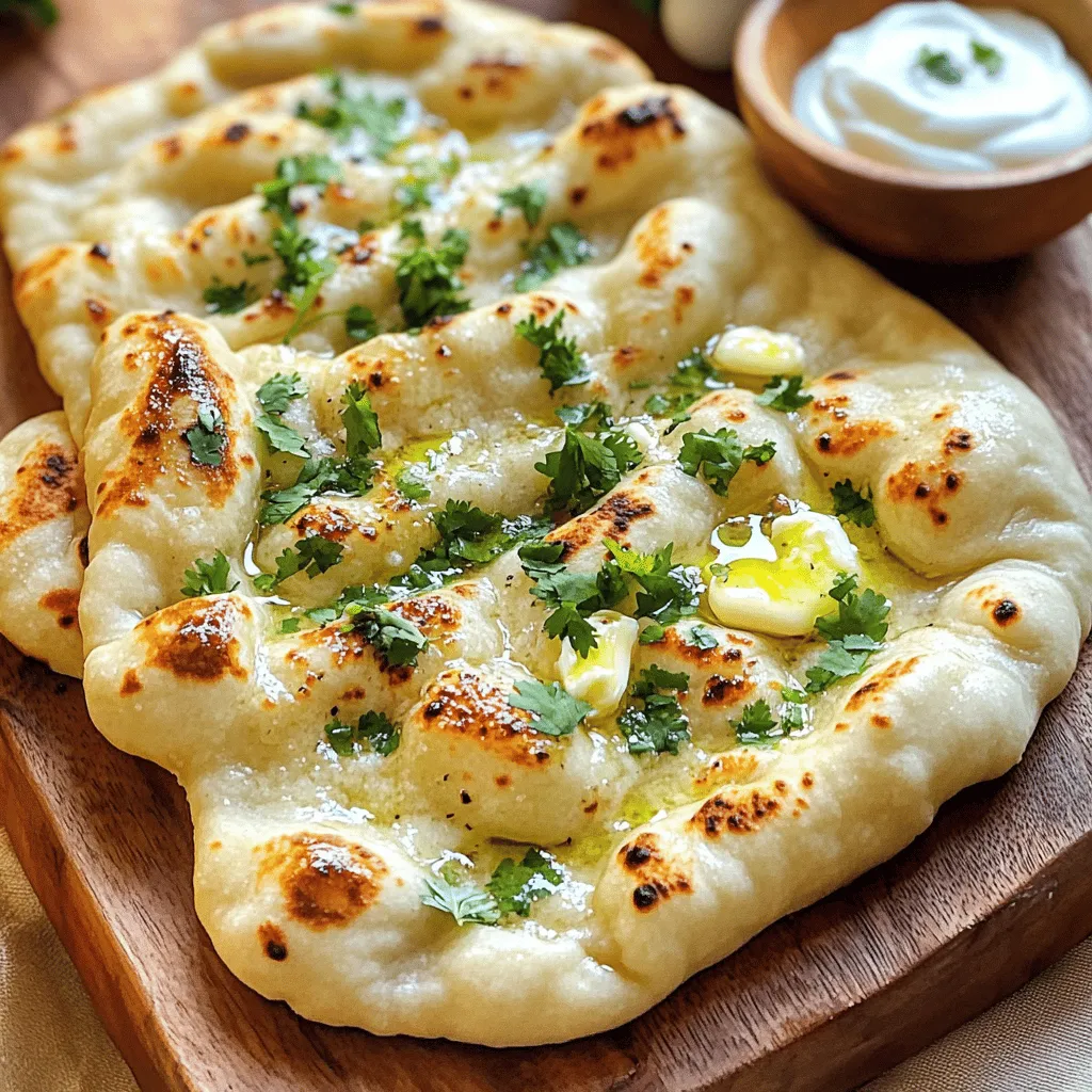 Einfaches Knoblauch-Naan schnelles und köstliches Rezept