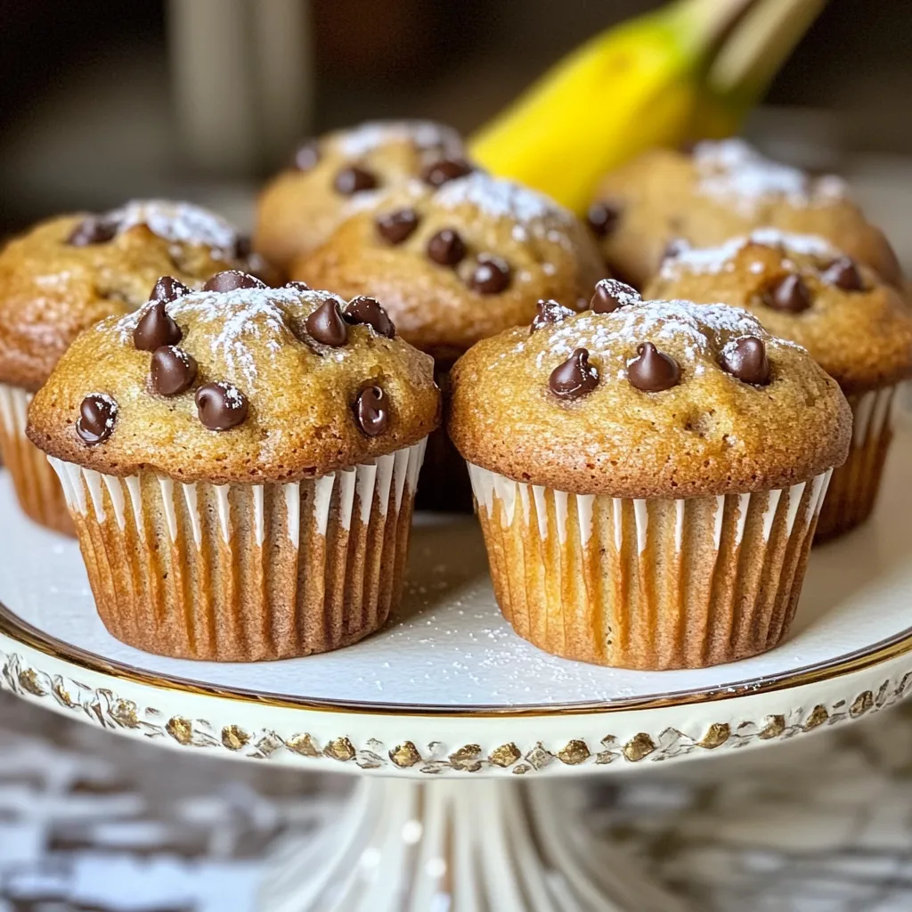 Schokoladenstückchen Bananenbrot Muffins einfach und lecker