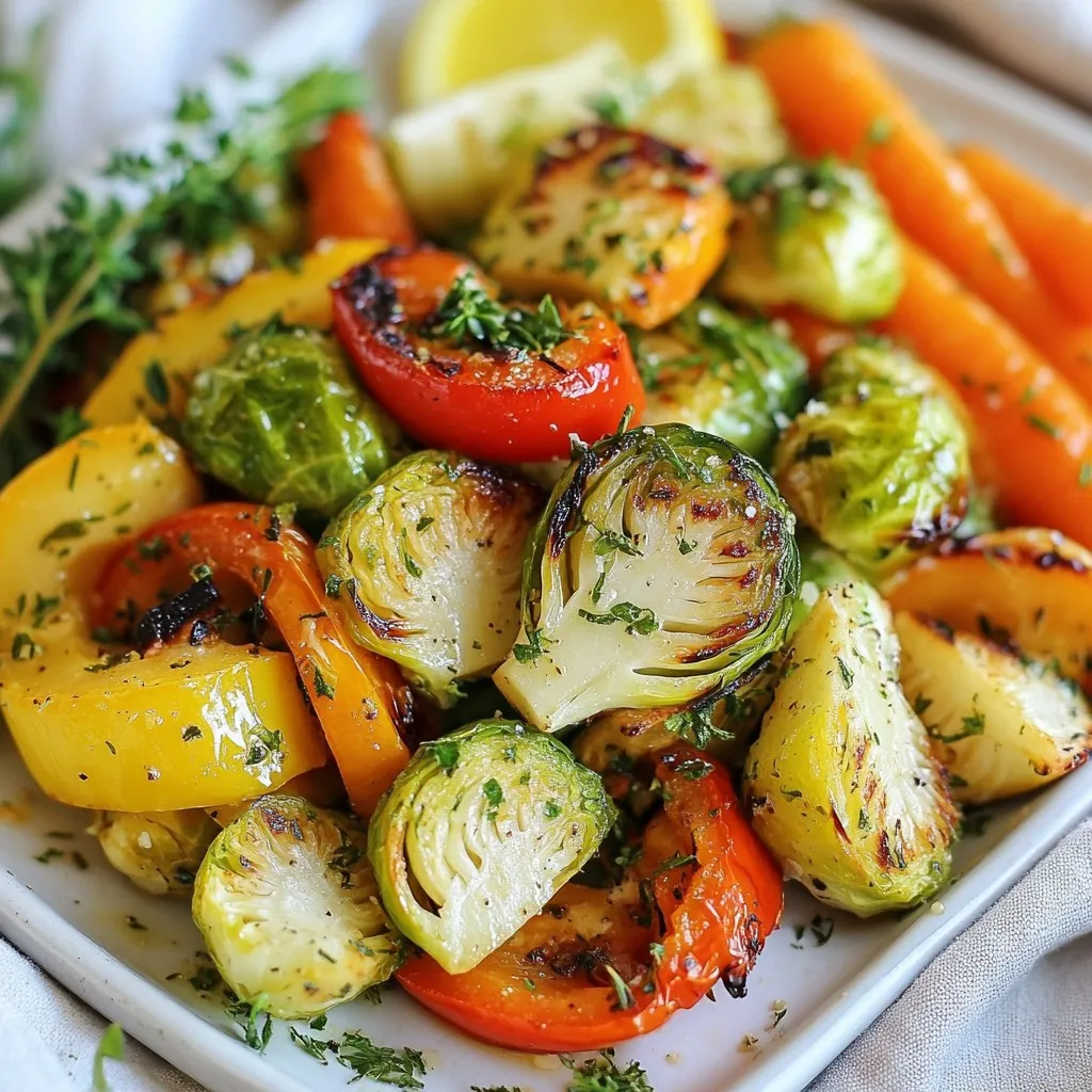 Garlic Herb Butter Roasted Vegetables Köstliches Rezept