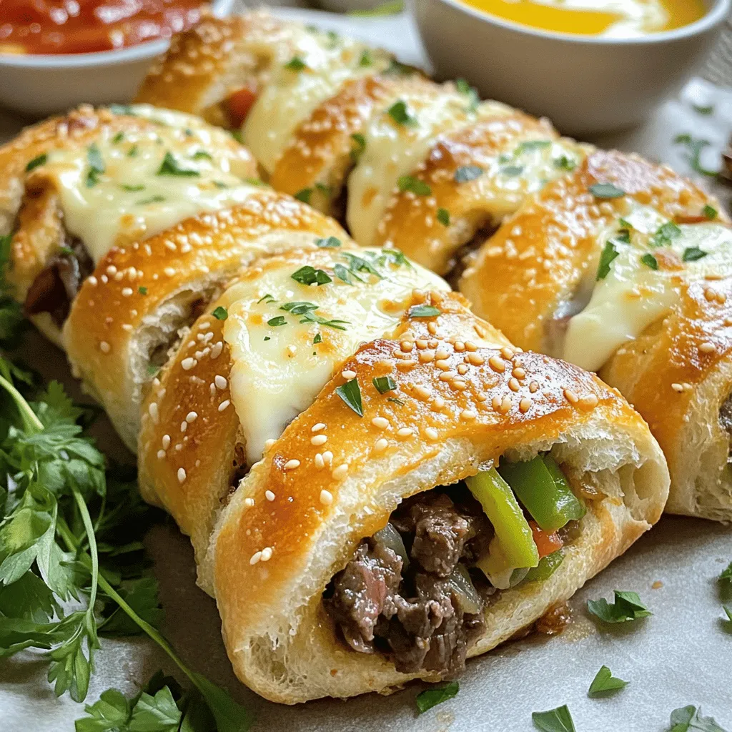 - 1 lb Pkg refrigerated pizza dough - 1 cup cooked, thinly sliced ribeye steak - 1 small onion, finely chopped - 1 small green bell pepper, finely chopped - 1 cup provolone cheese, shredded