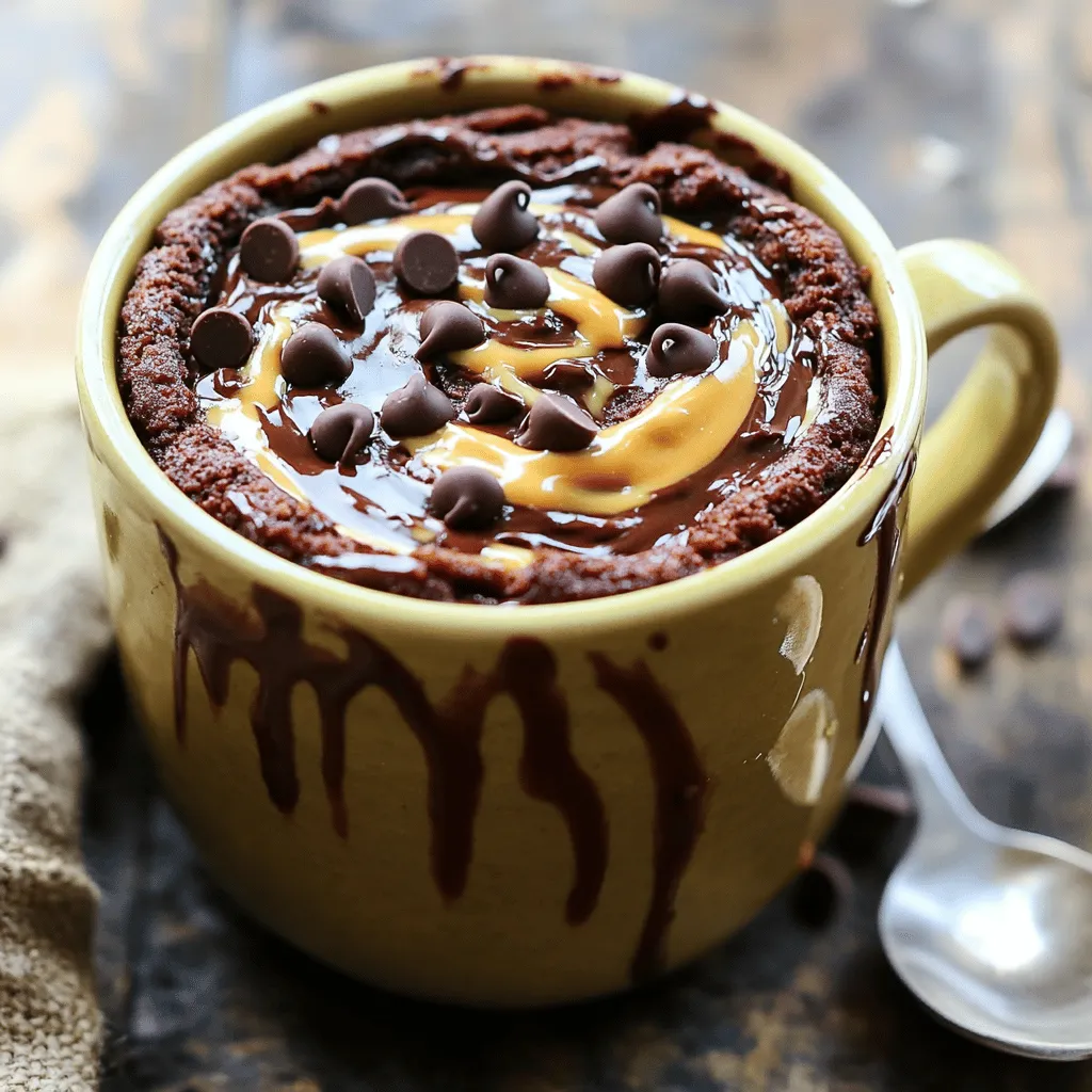 Schokoladen-Erdnussbutter-Tassenkuchen Einfaches Rezept