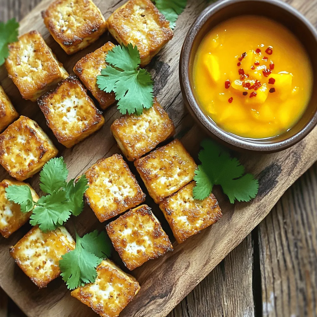 Air Fryer Crispy Tofu Bites Gesunde Snack-Idee