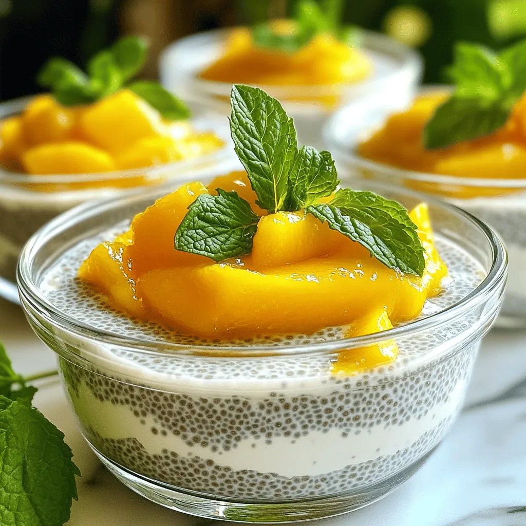 Mango Coconut Chia Pudding Frisch und Einfache Zubereitung