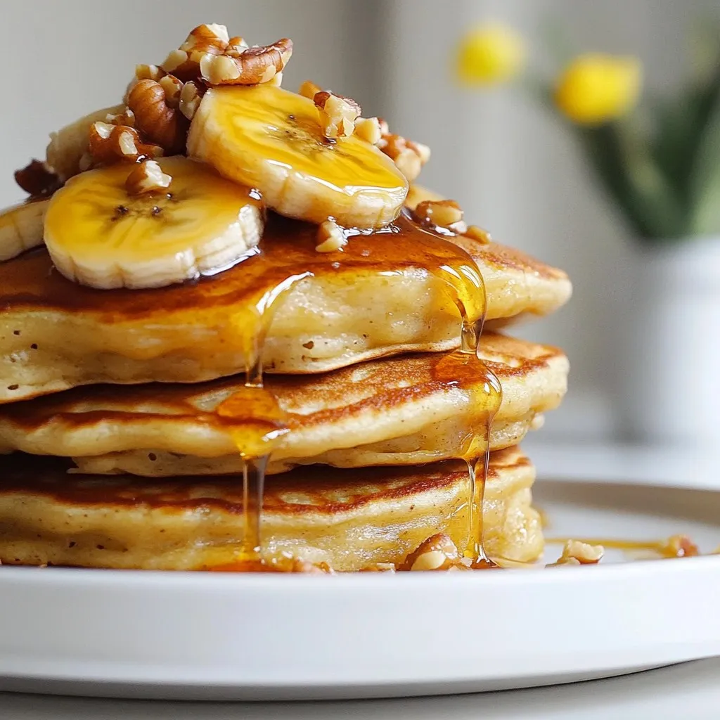Karamellisierte Bananen-Pfannkuchen köstlich und einfach