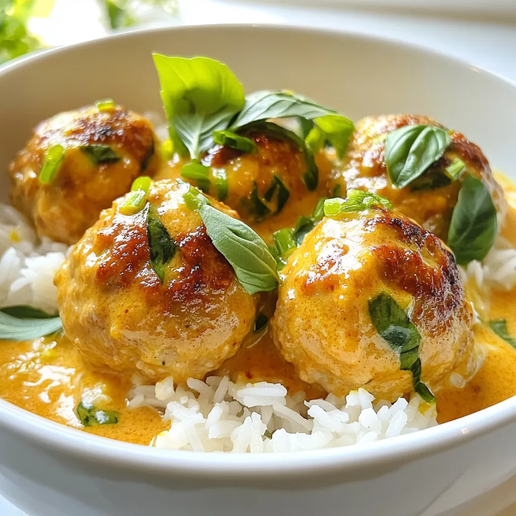 Thai Red Curry Chicken Meatballs für jeden Geschmack