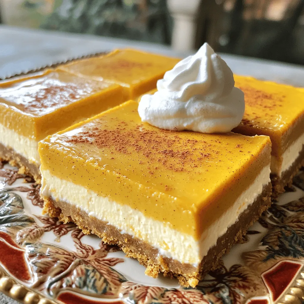 Pumpkin Spice Cheesecake Bars Cremig und Verlockend