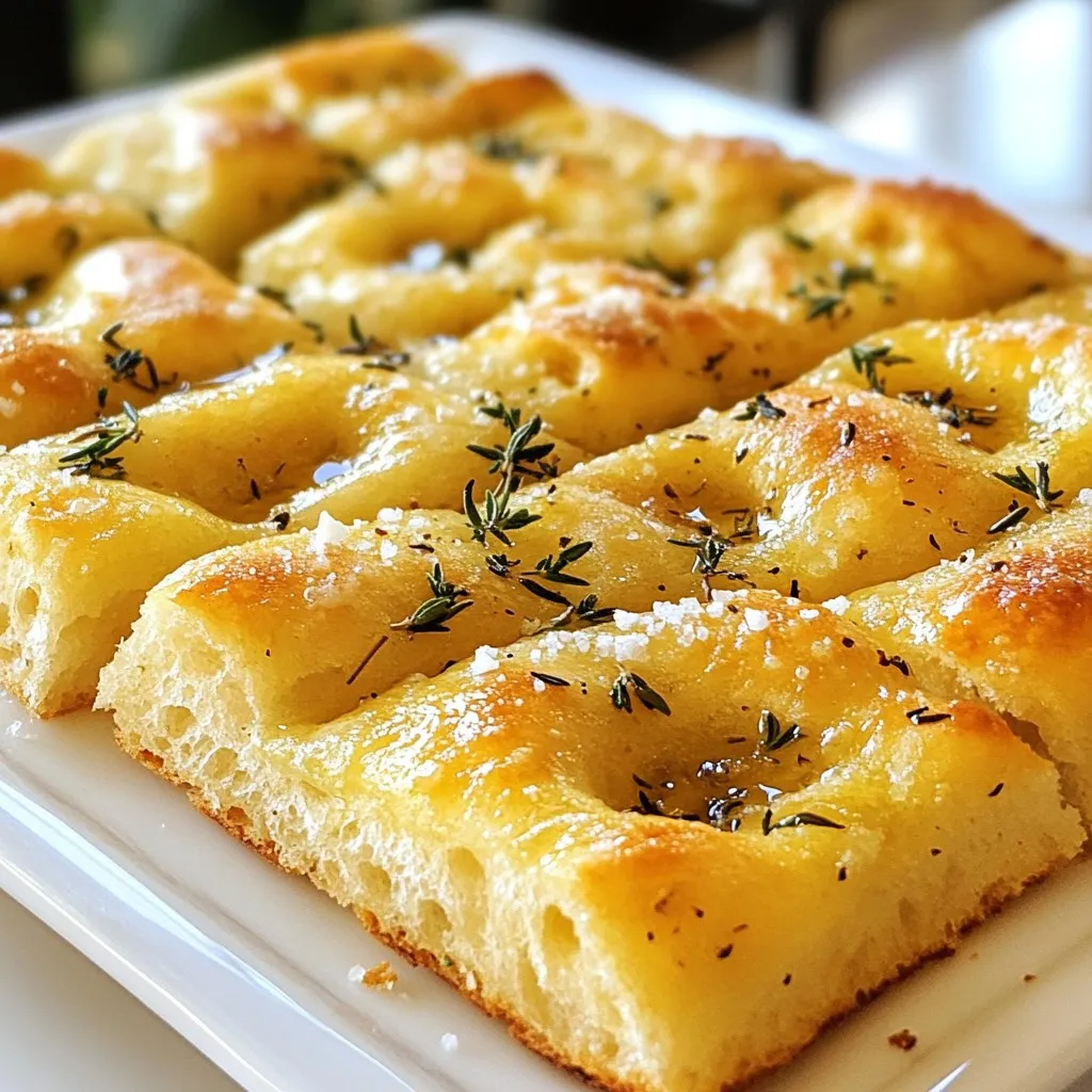 Garlic Herb Focaccia Bread Köstliches Rezept entdecken