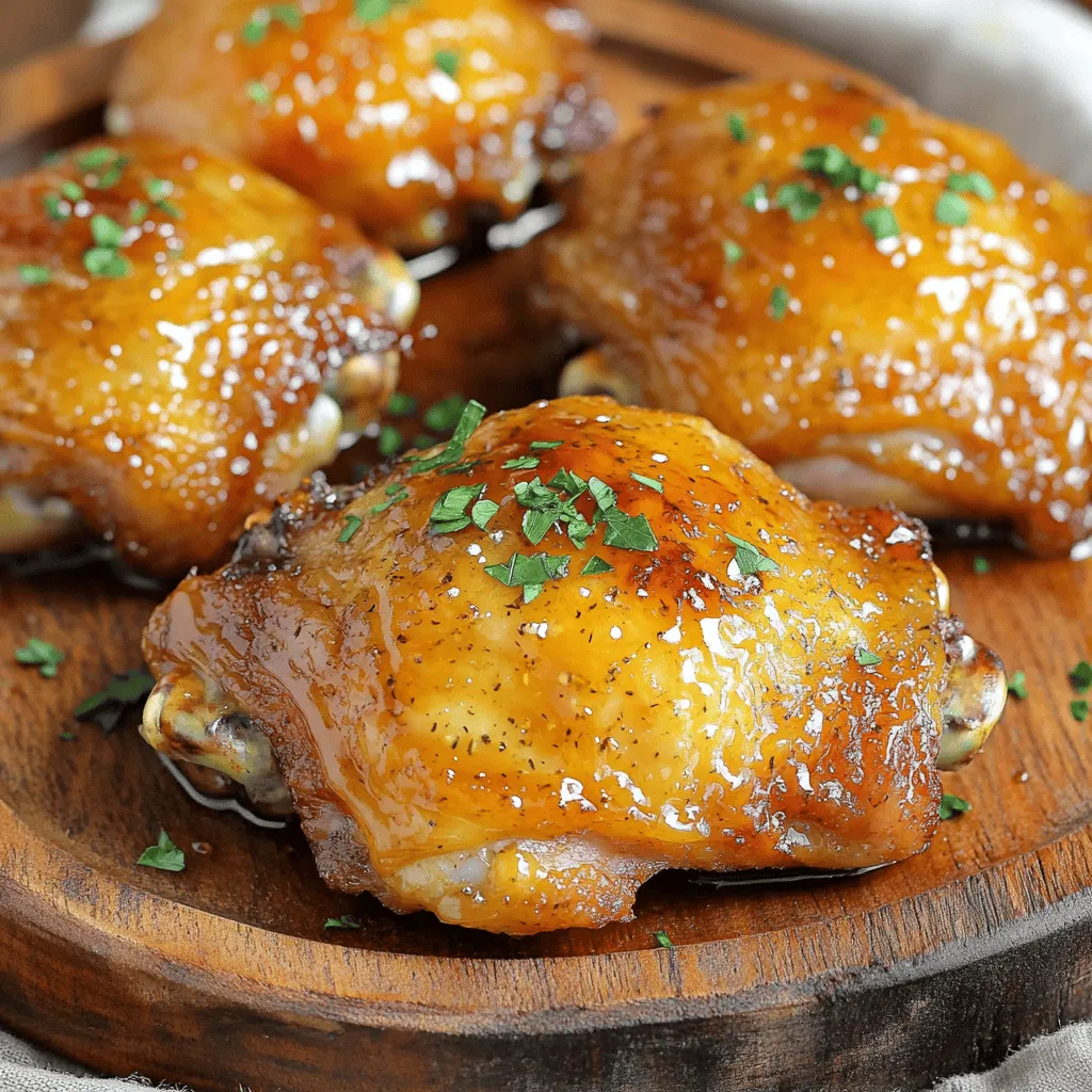 Honig-Senf-Hähnchenschenkel saftig und köstlich