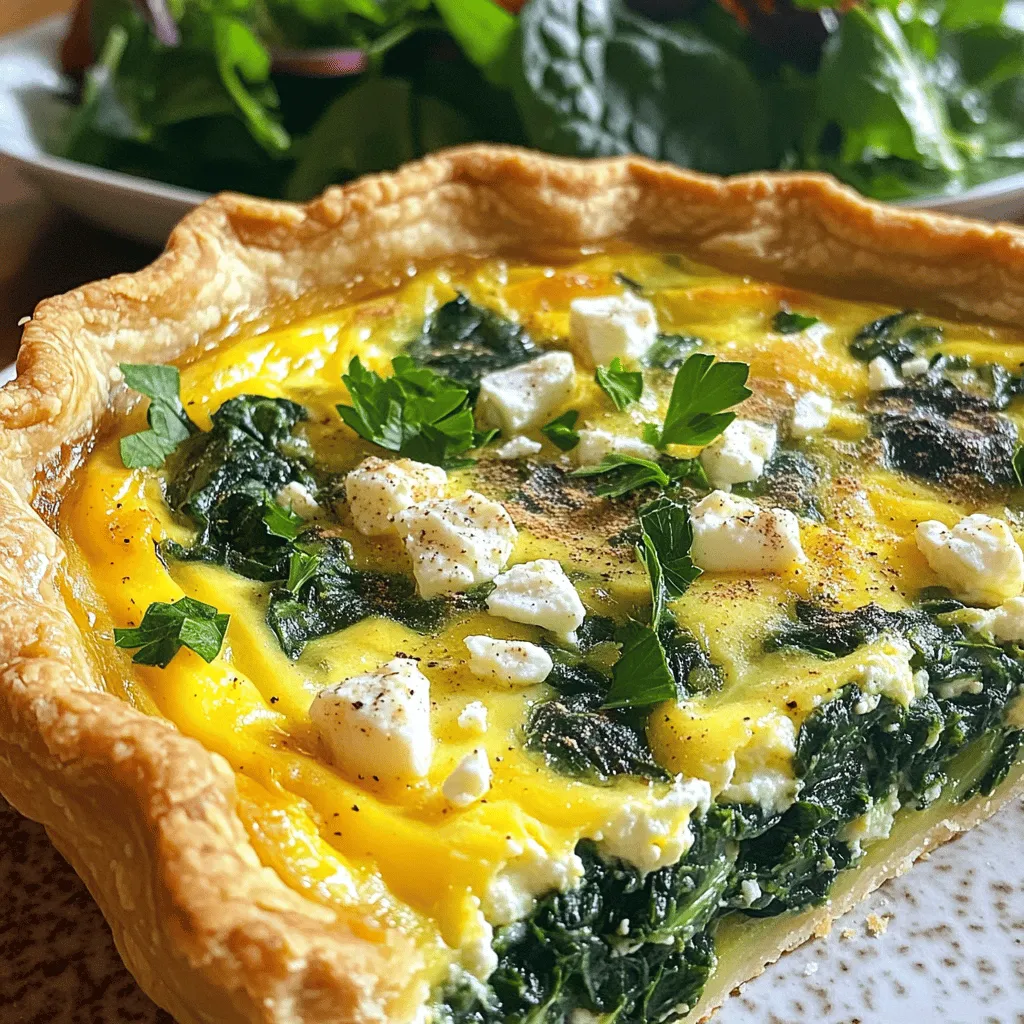 Spinach and Feta Quiche Einfache und köstliche Rezeptidee