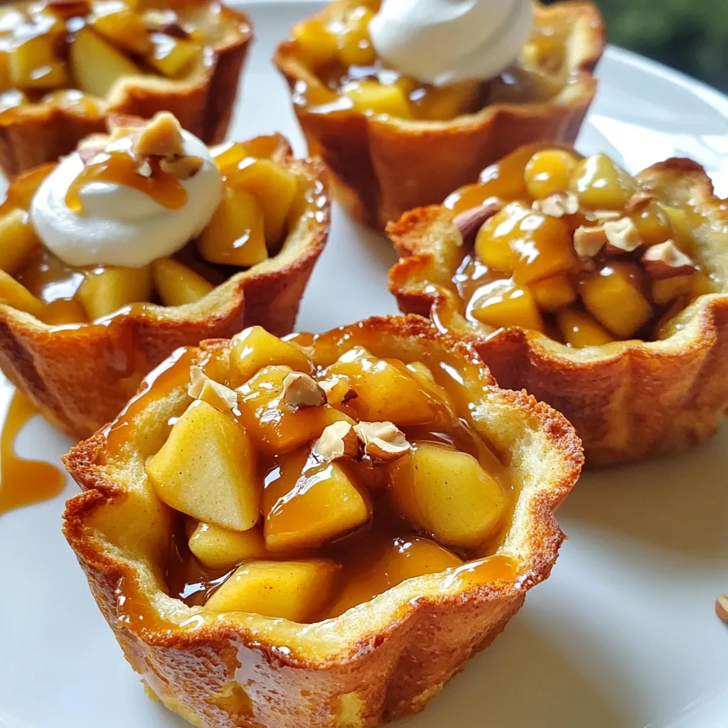 Karamell-Apfel-Französische Toastbecher Leckerer Genuss