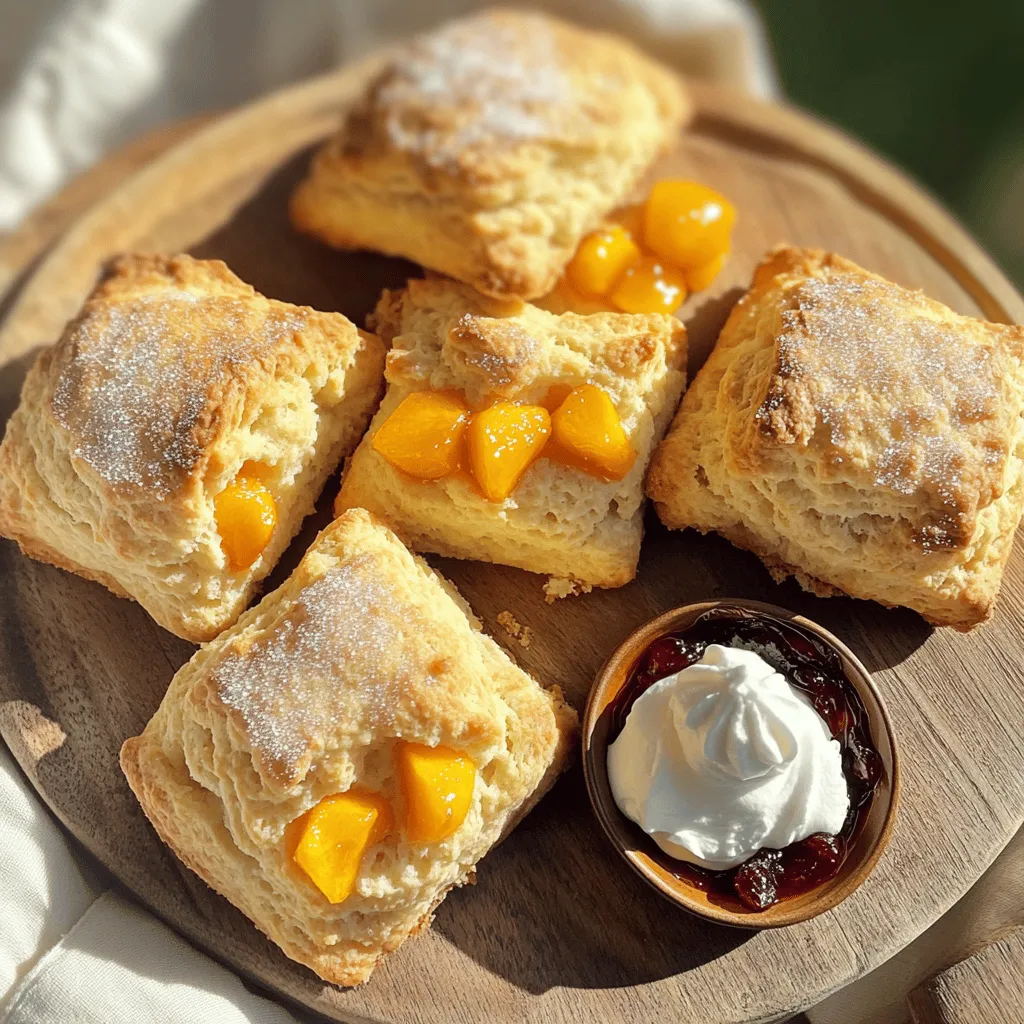 Einfache Peach Scones Saftig und Schnell Zubereitet