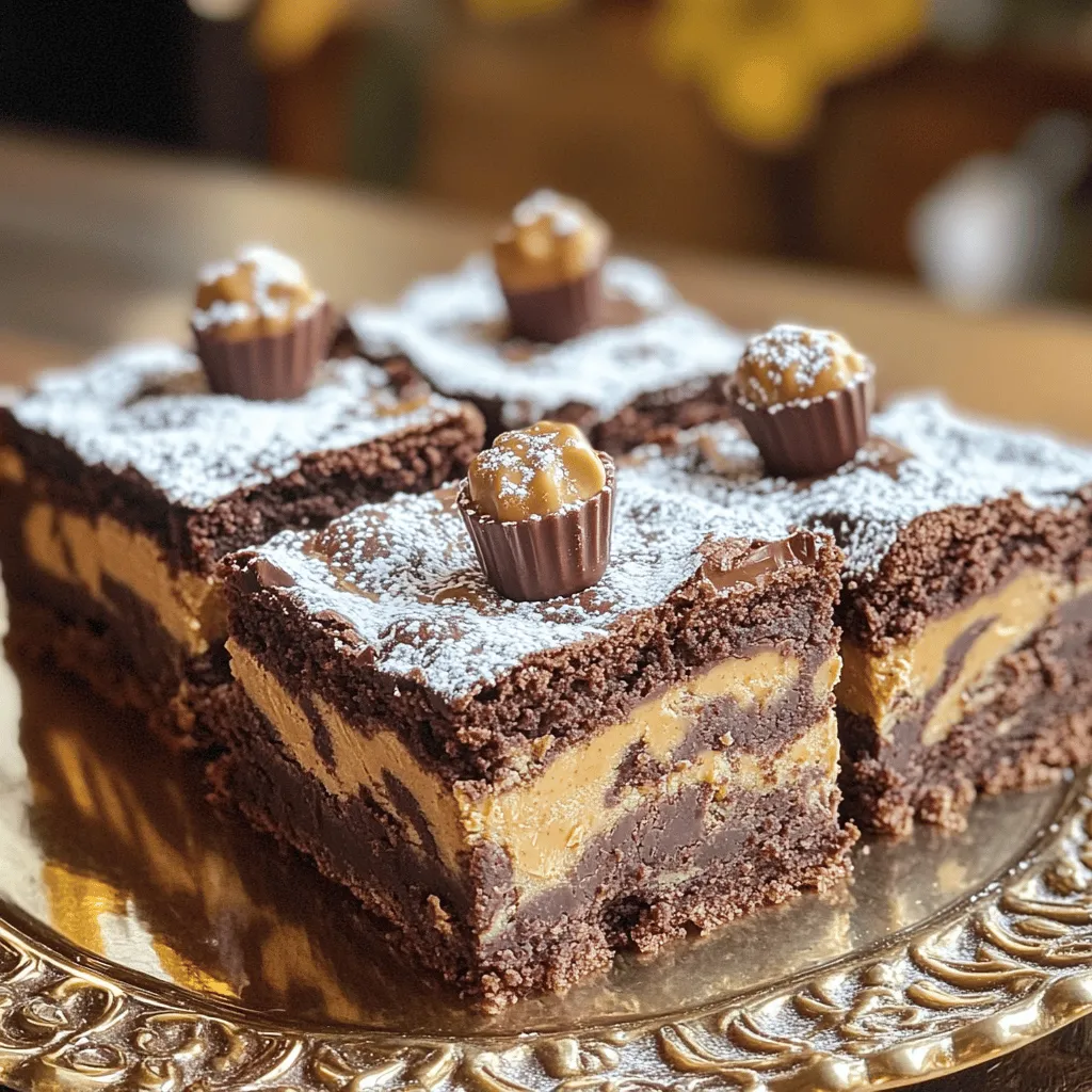 Peanut Butter Cup Brownie Bars Einfaches Rezept
