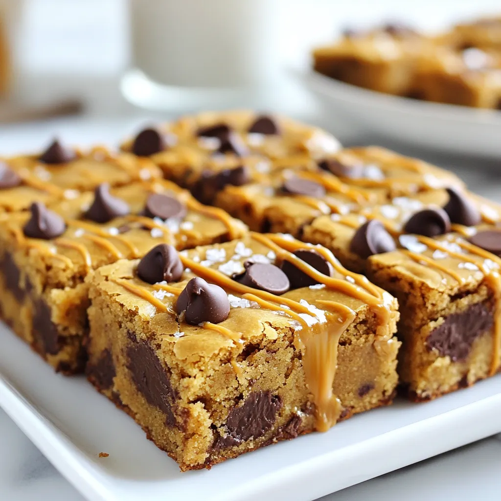 Peanut Butter Chocolate Chip Blondies Einfach und Lecker