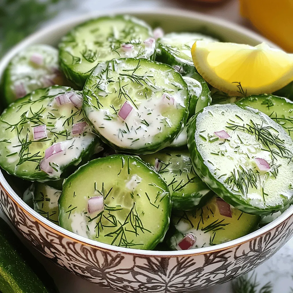 Cremiger Gurkensalat Frisch und Einfach Zubereiten