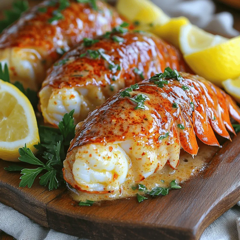 Um ein köstliches Gericht zu kreieren, brauchen Sie einige Hauptzutaten. Diese sind: - 4 Hummerhälften - 125 g ungesalzene Butter - 4 Knoblauchzehen, fein gehackt - 240 ml Schlagsahne - 1 Teelöffel geräuchertes Paprikapulver - 1 Esslöffel Zitronensaft - 1 Teelöffel frische Petersilie, gehackt - Salz und Pfeffer nach Geschmack - Zitronenschnitze zum Servieren Jede Zutat spielt eine wichtige Rolle. Der Hummer bringt frischen Geschmack. Die Butter und Sahne geben die cremige Textur. Knoblauch sorgt für den köstlichen Duft. Die Gewürze verleihen dem Gericht Tiefe. Geräuchertes Paprikapulver bringt einen leichten Rauchgeschmack. Zitronensaft sorgt für Frische. Petersilie bringt Farbe und einen frischen Hauch. Salz und Pfeffer runden die Aromen ab. Experimentieren Sie gerne mit anderen Kräutern. Basilikum oder Schnittlauch könnten gut passen. Zu den Hummerhälften passen viele Beilagen. Probieren Sie frisches Baguette. Es eignet sich ideal zum Dippen in die Sauce. Ein einfacher grüner Salat bringt Frische. Auch gegrilltes Gemüse ist eine gute Wahl. Es ergänzt den reichen Geschmack des Hummers. Für ein festliches Essen können Sie gebutterte Spargelstangen hinzufügen. So wird Ihr Gericht noch festlicher. Beginnen Sie mit der Auswahl frischer Hummerhälften. Achten Sie darauf, dass sie kühl und lebendig sind. Heizen Sie dann den Ofen auf 190°C vor. Nehmen Sie eine Küchenschere und schneiden Sie vorsichtig die obere Schale der Hummerhälften auf. Halten Sie dabei am Schwanzende an. Ziehen Sie die Schale vorsichtig auseinander, um das zarte Fleisch sichtbar zu machen. Das ist wichtig, damit die Knoblauchbuttersauce gut einziehen kann. In einer großen Pfanne bei mittlerer Hitze schmelzen Sie die ungesalzene Butter. Geben Sie die fein gehackten Knoblauchzehen hinzu und braten Sie diese für 1-2 Minuten an. Achten Sie darauf, dass der Knoblauch nicht anbrennt. Danach gießen Sie die Schlagsahne in die Pfanne und rühren gut um. Fügen Sie das geräucherte Paprikapulver und den Zitronensaft hinzu. Würzen Sie die Mischung mit Salz und Pfeffer. Lassen Sie die Sauce bei schwacher Hitze leicht köcheln, bis sie etwas dicker wird. Jetzt legen Sie die vorbereiteten Hummerhälften in eine Auflaufform. Löffeln Sie eine großzügige Menge der Knoblauchbuttersauce über das Hummerfleisch. Backen Sie die Hummerhälften im Ofen für 15-20 Minuten. Sie sind fertig, wenn das Fleisch opak und durchgegart ist. Um den Geschmack zu intensivieren, bestreichen Sie die Hummerhälften während des Backens mit mehr Sauce. Nach dem Backen nehmen Sie die Hummerhälften aus dem Ofen und bestreuen sie mit frischer, gehackter Petersilie. Servieren Sie sie warm mit Zitronenschnitzen. Für die vollständige Zubereitung können Sie das Rezept für cremige Knoblauchbutter Hummerhälften nachlesen. Um Hummer perfekt zuzubereiten, wähle frische Hummerhälften. Achte darauf, dass sie lebendig sind, wenn du sie kaufst. Das Fleisch bleibt saftig und zart. Halte die Hummerhälften vor dem Kochen in Eiswasser. Das hilft, das Fleisch zu lockern. Schneide die Schale vorsichtig auf, ohne das Fleisch zu beschädigen. Das macht das Essen einfacher und schöner. Ein häufiger Fehler ist das Überkochen des Hummers. Achte darauf, dass du ihn nicht zu lange im Ofen lässt. Das Fleisch wird zäh, wenn du es übergart. Ein weiterer Fehler ist das Ignorieren der Knoblauchbuttersauce. Sie verleiht dem Hummer Geschmack. Lasse die Sauce nicht zu lange kochen, da sie sonst zu dick wird. Serviere die Hummerhälften auf einer großen Platte. Das sieht festlich aus und macht Eindruck. Gieße die Knoblauchbuttersauce großzügig über das Fleisch. Füge Zitronenschnitze hinzu, damit jeder nach Belieben würzen kann. Ein Spritzer frischer Zitronensaft hebt den Geschmack. Ein Hauch von gehackter Petersilie bringt Farbe und Frische. Wenn du magst, serviere frisches Baguette oder einen leichten Salat dazu. Diese Beilagen passen gut zu diesem Gericht. Für das vollständige Rezept, schau dir die Anleitung unter Vollständiges Rezept an. {{image_4}} Kräuter bringen Frische in das Gericht. Verwenden Sie Basilikum oder Thymian für neue Aromen. Petersilie ist klassisch, aber probieren Sie auch Dill. Diese Kräuter passen gut zur cremigen Knoblauchbuttersauce. Einfach die frischen Kräuter klein hacken und am Ende über die Hummerhälften streuen. So verleihen Sie dem Gericht einen besonderen Touch. Es gibt viele Saucen, die Sie verwenden können. Eine Zitronen-Kräuter-Sauce bringt Frische. Mischen Sie Zitronensaft, Olivenöl und frische Kräuter. Eine scharfe Sauce aus Chili und Butter gibt dem Hummer einen Kick. Für ein asiatisches Flair probieren Sie Teriyaki- oder Sojasauce. Diese Saucen machen das Gericht spannend und abwechslungsreich. Grillen ist eine tolle Methode, um Hummerhälften zuzubereiten. Die Grillhitze gibt dem Hummer einen rauchigen Geschmack. Schneiden Sie die Hummerhälften auf und würzen Sie sie mit Öl, Salz und Pfeffer. Platzieren Sie sie dann mit der Fleischseite nach unten auf den Grill. Grillen Sie sie für etwa fünf Minuten, dann wenden und die Knoblauchbuttersauce hinzufügen. Dies gibt dem Hummer eine leckere Grillnote. Wenn Sie Hummerhälften übrig haben, bewahren Sie sie in einem luftdichten Behälter auf. Legen Sie die Hummerhälften in den Kühlschrank. Sie bleiben so für zwei bis drei Tage frisch. Wenn Sie sie länger aufbewahren möchten, können Sie die Hummerhälften auch einfrieren. Wickeln Sie sie gut in Frischhaltefolie ein, bevor Sie sie in einen Gefrierbeutel geben. So bleiben sie bis zu drei Monate haltbar. Die cremige Knoblauchbuttersauce ist vielseitig. Sie können sie über Pasta träufeln oder als Dip für Brot verwenden. Auch zu Gemüse passt die Sauce gut. Einfach aufwärmen und genießen. Wenn Sie Reste haben, bewahren Sie sie im Kühlschrank auf. Sie bleibt dort etwa eine Woche frisch. Auch hier können Sie die Sauce einfrieren, um sie später zu verwenden. Frische Zutaten sind wichtig für den Geschmack. Lagern Sie frische Kräuter wie Petersilie in einem Glas Wasser im Kühlschrank. So bleiben sie länger frisch. Knoblauch sollte an einem kühlen, trockenen Ort stehen. Verwenden Sie ihn schnell, um den besten Geschmack zu haben. Butter bewahren Sie am besten im Kühlschrank. Verwenden Sie eine spezielle Butterdose, um sie frisch zu halten. Die Kochzeit für Hummerhälften beträgt etwa 15 bis 20 Minuten. Dies hängt von der Größe der Hummerhälften ab. Achten Sie darauf, dass das Hummerfleisch opak und fest ist. Wenn Sie frischen Hummer verwenden, wird er schneller gar. Bei gefrorenem Hummer kann es ein wenig länger dauern. Überprüfen Sie immer die Innentemperatur. Sie sollte mindestens 63°C betragen. Ja, gefrorene Hummerhälften sind eine gute Option. Stellen Sie sicher, dass Sie sie vorher im Kühlschrank auftauen. Dies dauert in der Regel einige Stunden oder über Nacht. Gefrorener Hummer kann beim Kochen zäher werden. Achten Sie darauf, die Kochzeit anzupassen. Frischen Knoblauch lagern Sie am besten an einem kühlen, trockenen Ort. Ein luftdurchlässiger Behälter ist ideal. Vermeiden Sie direkte Sonne und Feuchtigkeit. So bleibt der Knoblauch frisch und hält sich länger. Achten Sie darauf, den Knoblauch nicht im Kühlschrank zu lagern, da er dort sprießen kann. In diesem Artikel haben wir die Zutaten für cremige Knoblauchbutter-Hummerhälften besprochen und Schritt für Schritt erklärt, wie man sie zubereitet. Ich habe auch Tipps gegeben, um häufige Fehler zu vermeiden und verschiedene Variationen für mehr Geschmack. Jetzt weißt du, wie du Hummer perfekt zubereitest und aufbewahrst. Probiere die verschiedenen Ideen aus und finde deinen Favoriten. Genieße das Kochen und nimm dir Zeit mit deiner Familie oder Freunden!