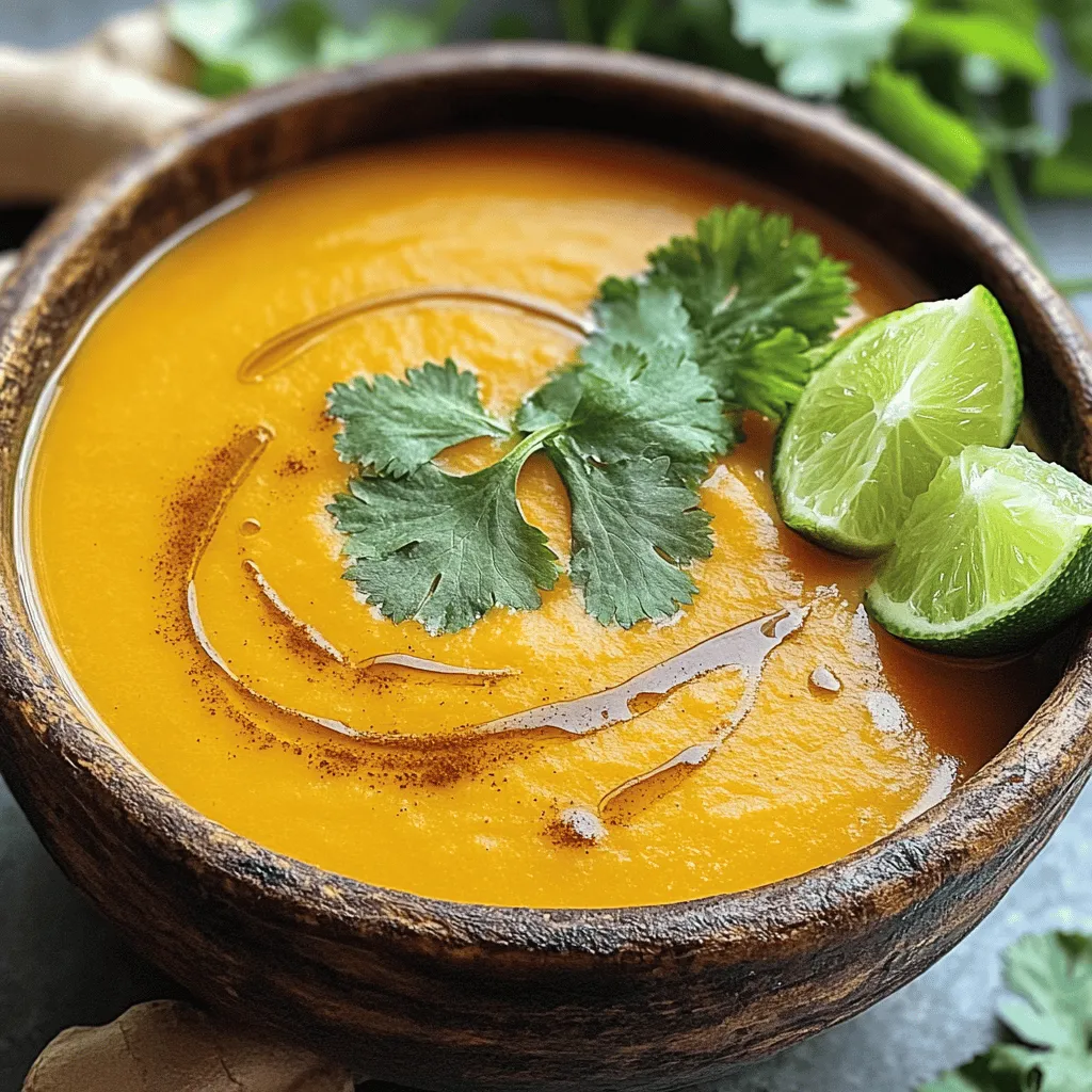 Spiced Carrot and Ginger Soup Einfaches Rezept entdecken