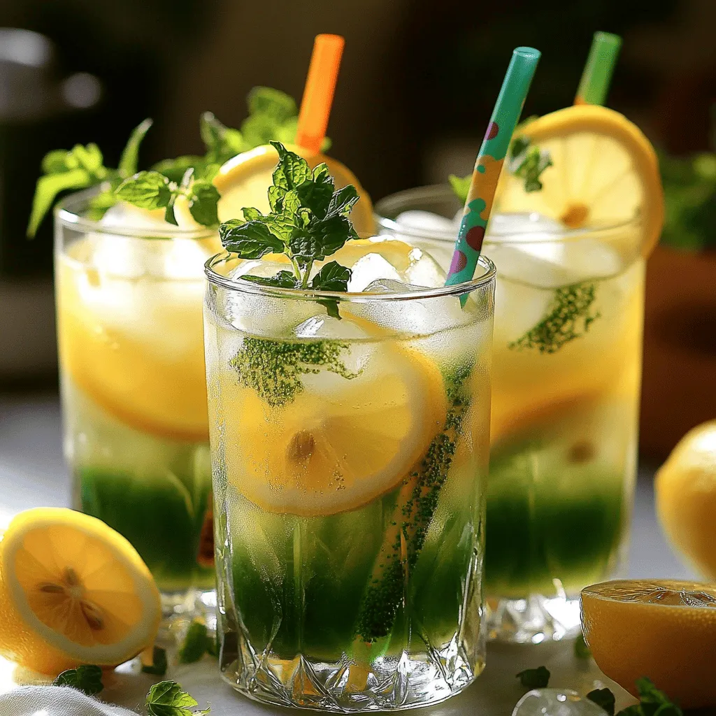 Farbwechselnde Limonade erfrischend und faszinierend