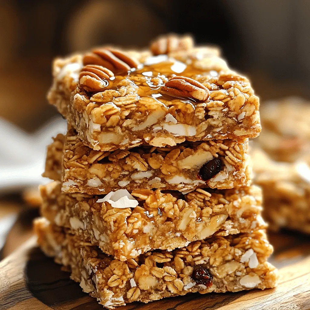 Maple Pecan Sticky Granola Bars Einfaches Rezept