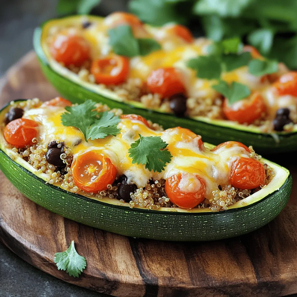 Einfache gefüllte Zucchini-Boote für jedes Dinner