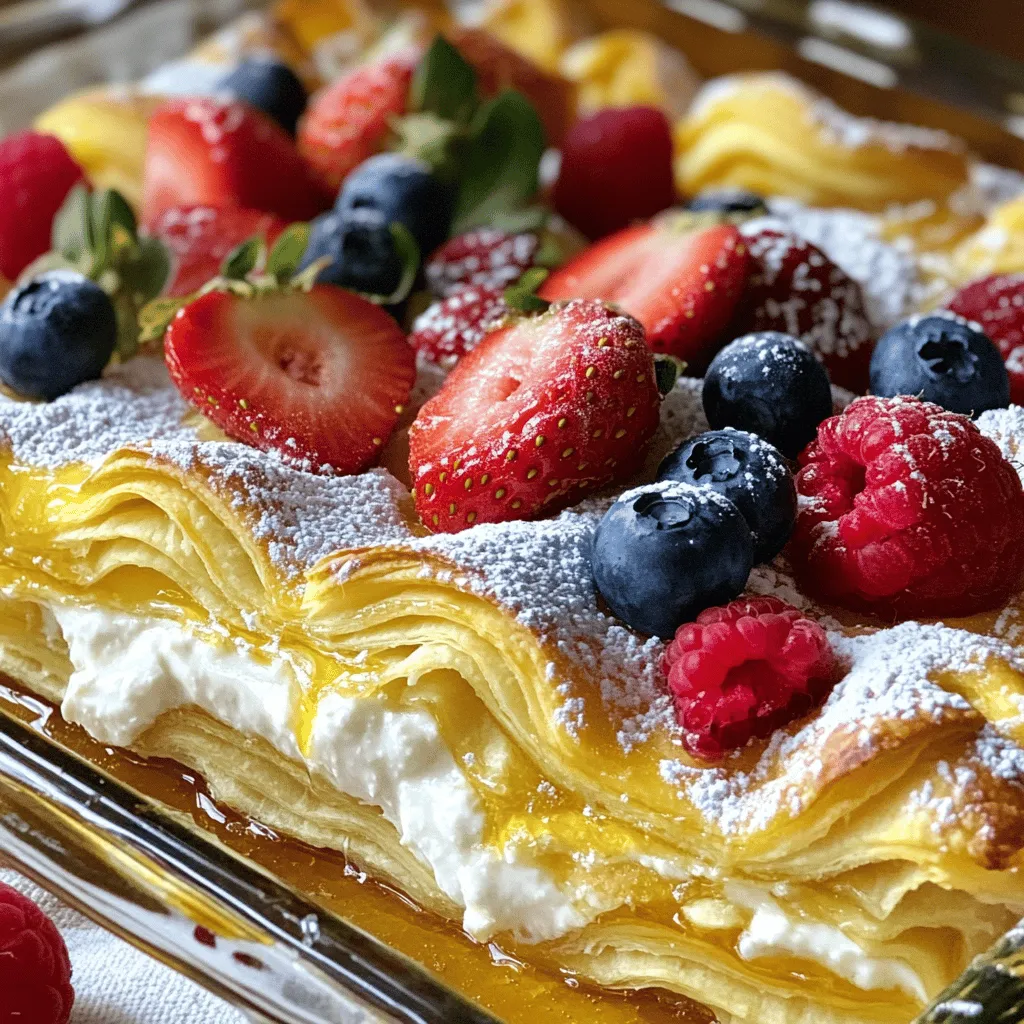 Die Hauptzutaten für Cheesecake Crescent Rolls Casserole sind einfach und lecker. Du brauchst zwei Dosen Teigrollen, die das Grundgerüst bilden. Ich empfehle, die klassische crescent roll zu wählen. Diese geben dem Auflauf eine schöne, flauschige Textur.