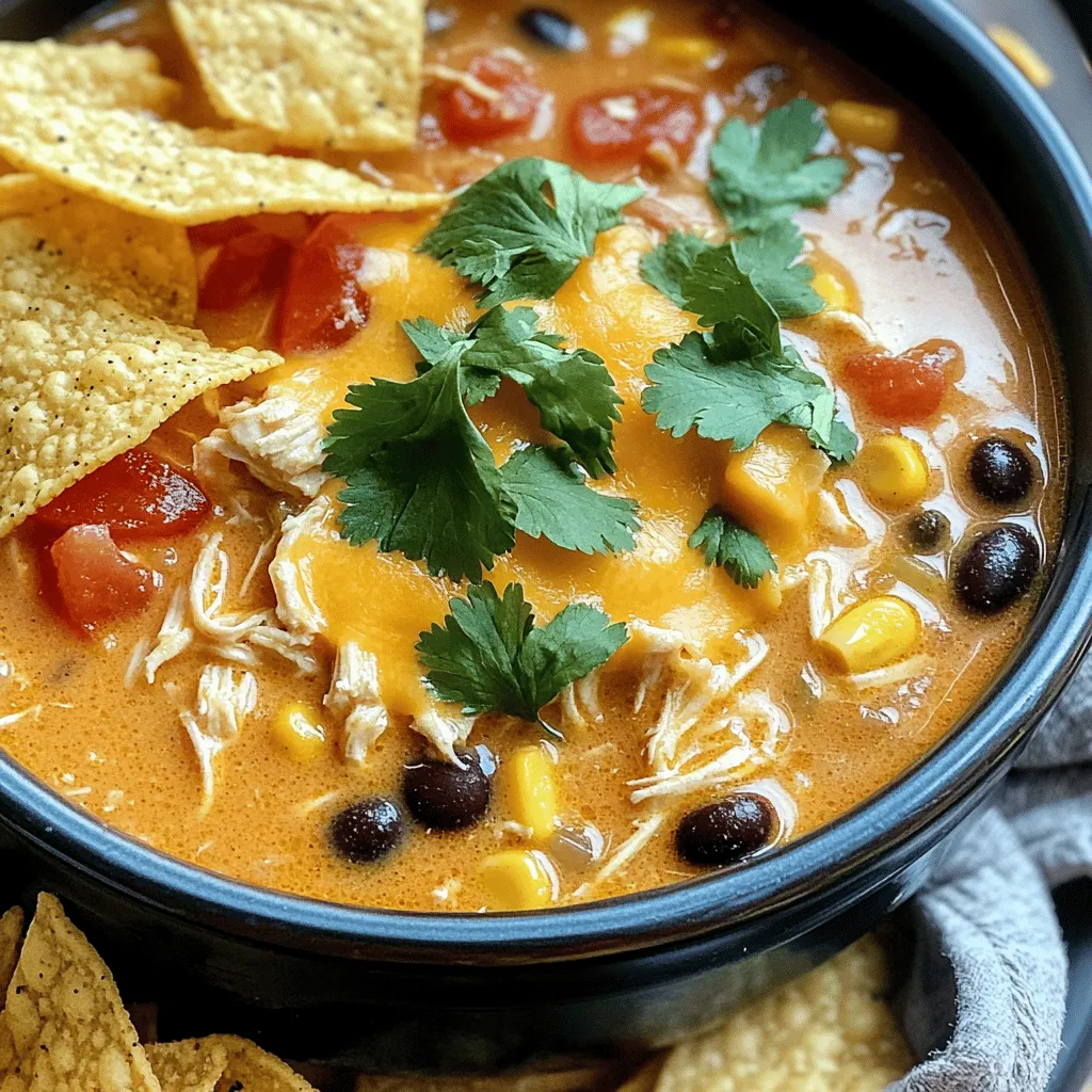 One-Pot Creamy Chicken Taco Soup Schnelle und Leckerezz