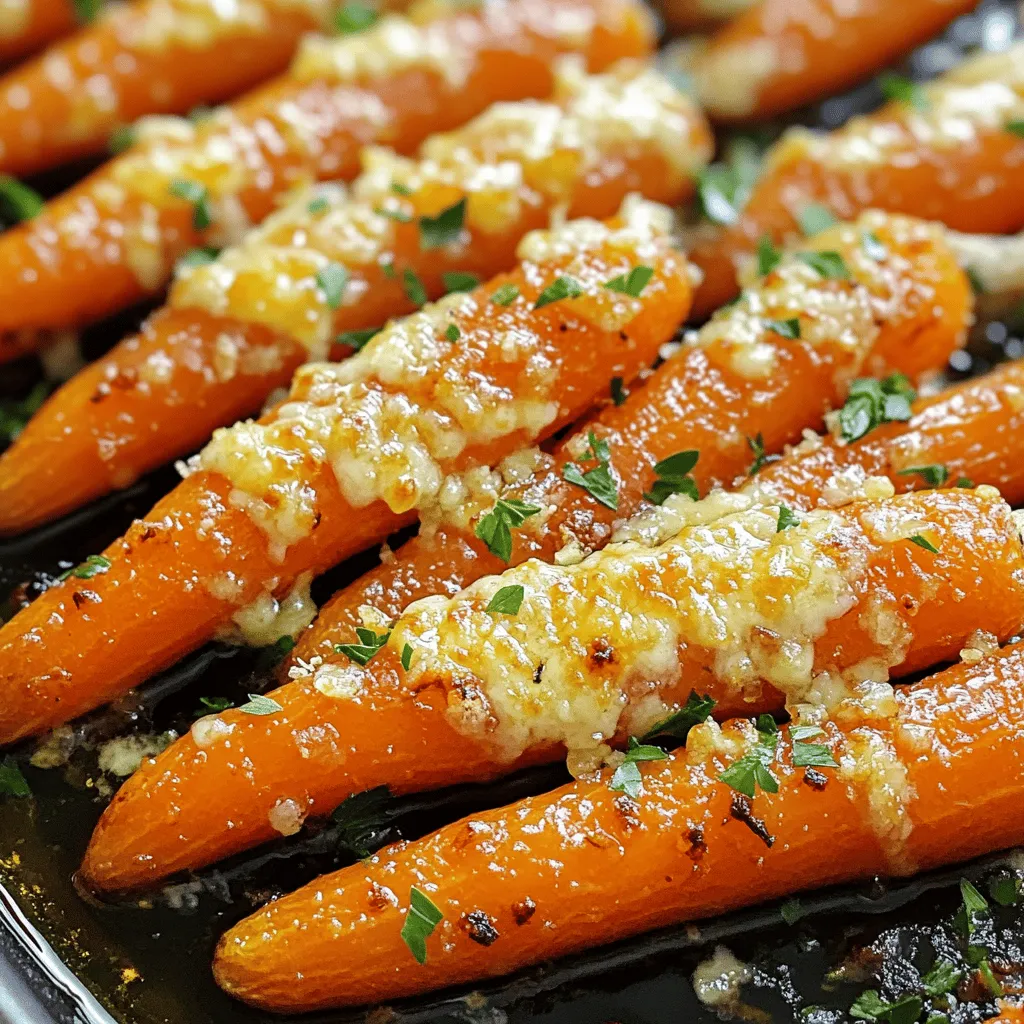 Roasted Garlic Parmesan Carrots Lecker und Einfach