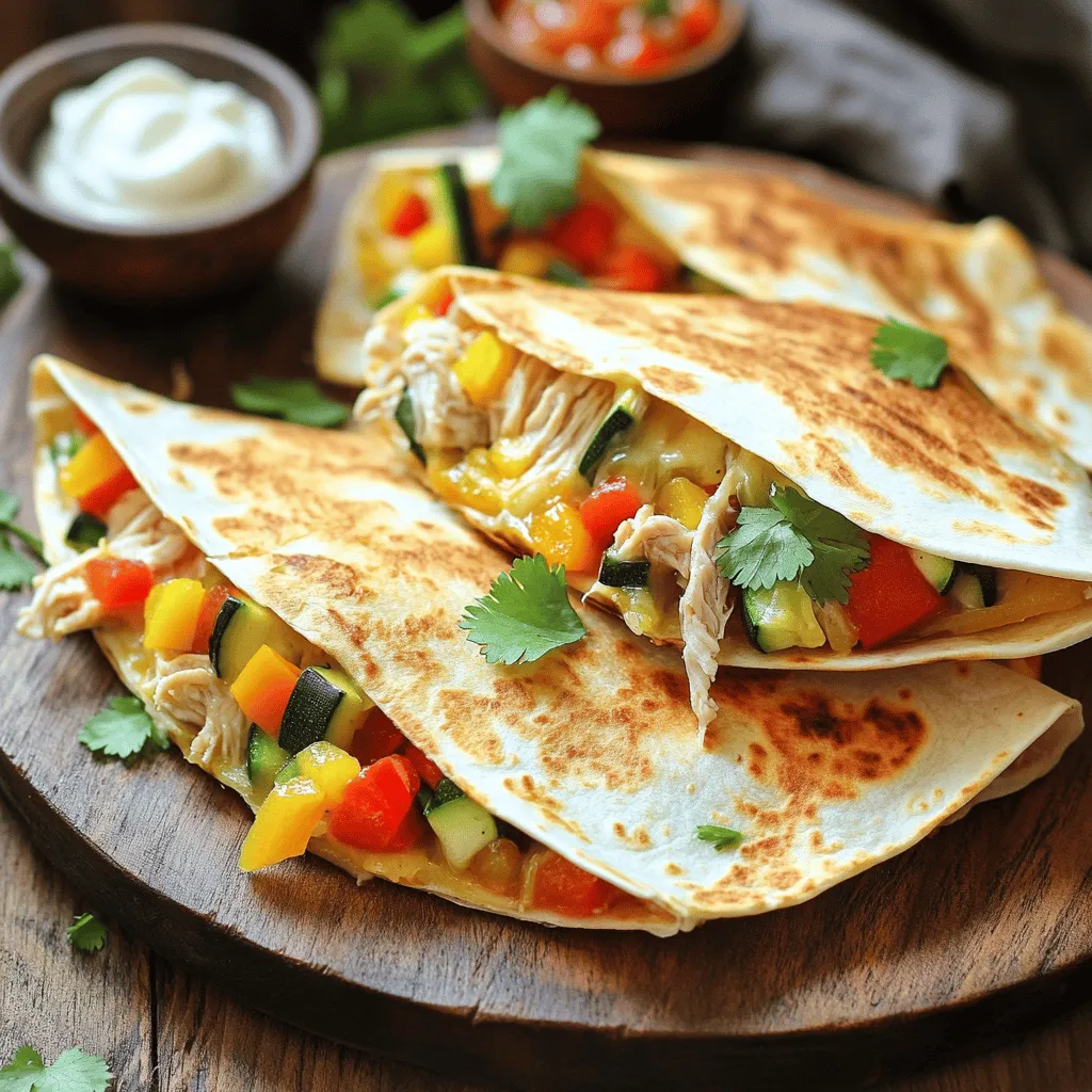 Köstliche Chicken and Veggie Quesadillas einfach zubereiten