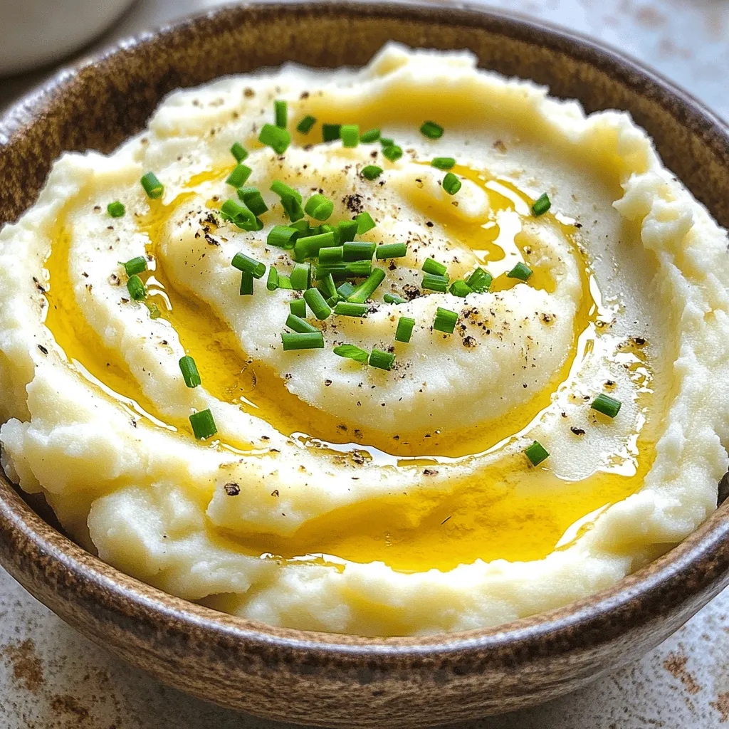 Creamy Roasted Garlic Mashed Cauliflower Genuss