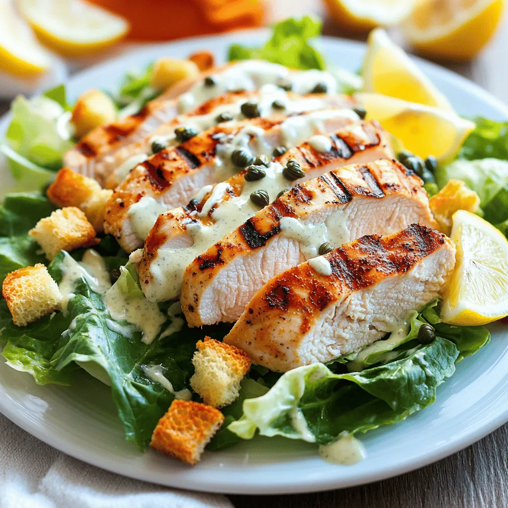 Köstlicher 26. Classic Caesar Salad mit Grilled Chicken