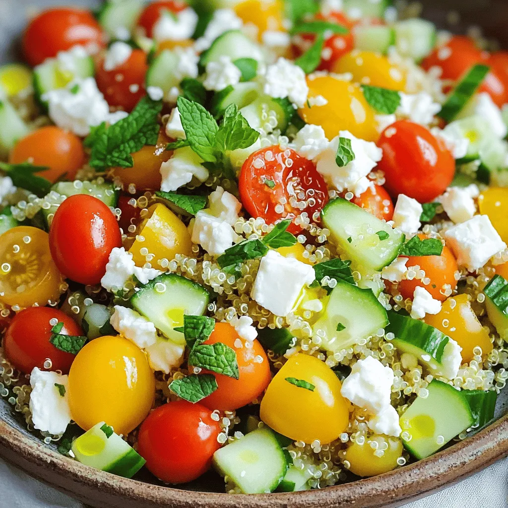 Herbed Quinoa and Feta Salad Frisch und Nahrhaft