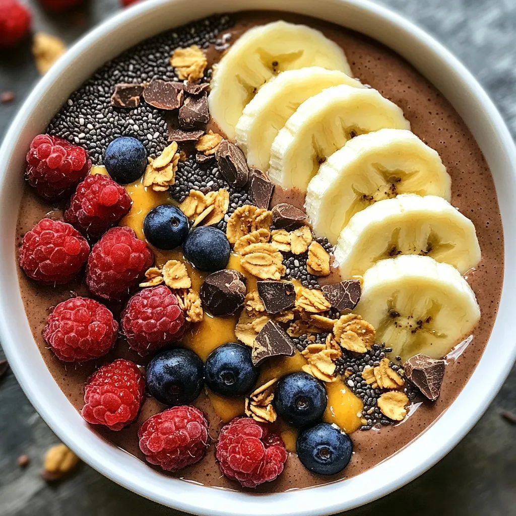 Schokoladen-Erdnussbutter-Smoothie-Bowl Einfach und Lecker