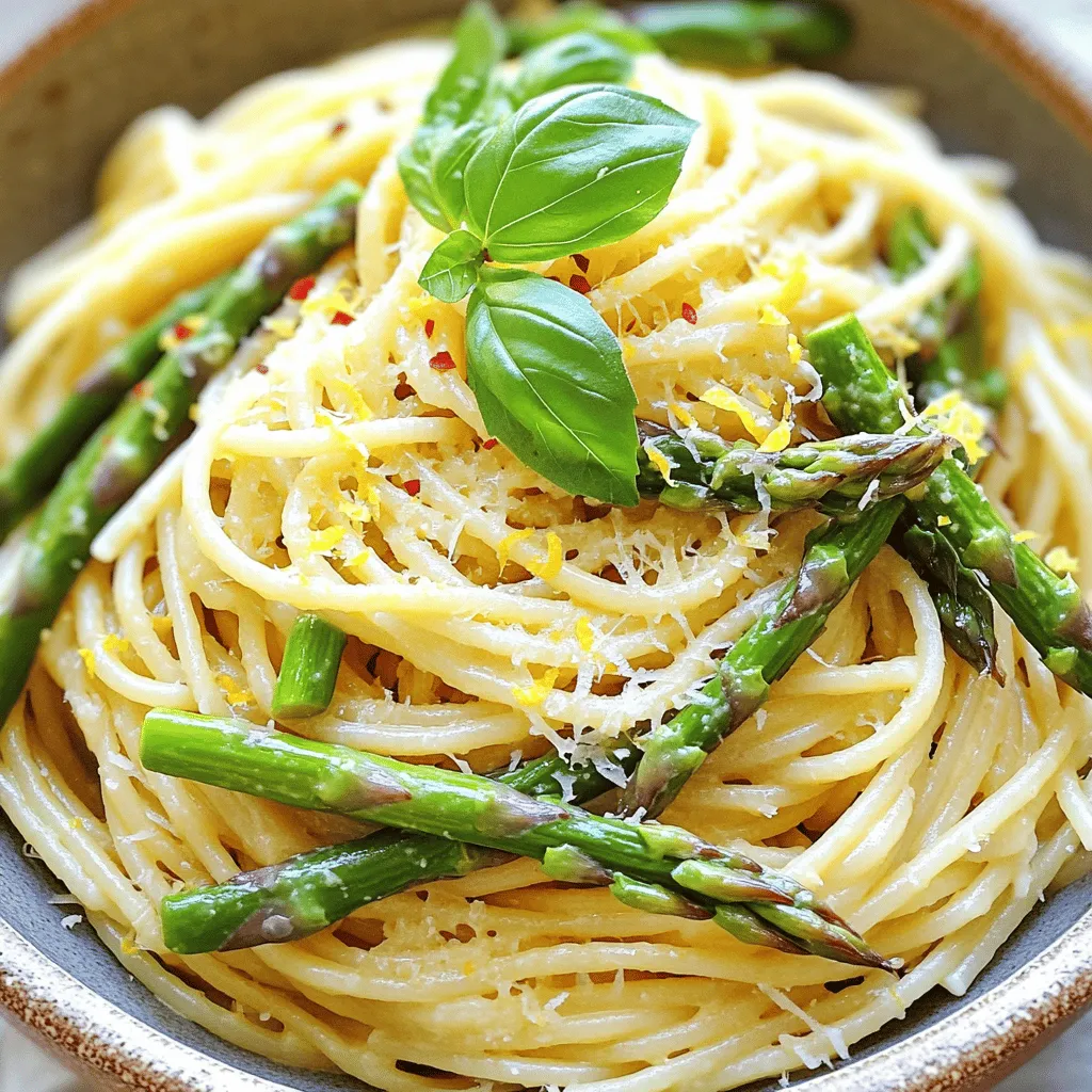 Lemon Parmesan Asparagus Pasta mit frischem Geschmack