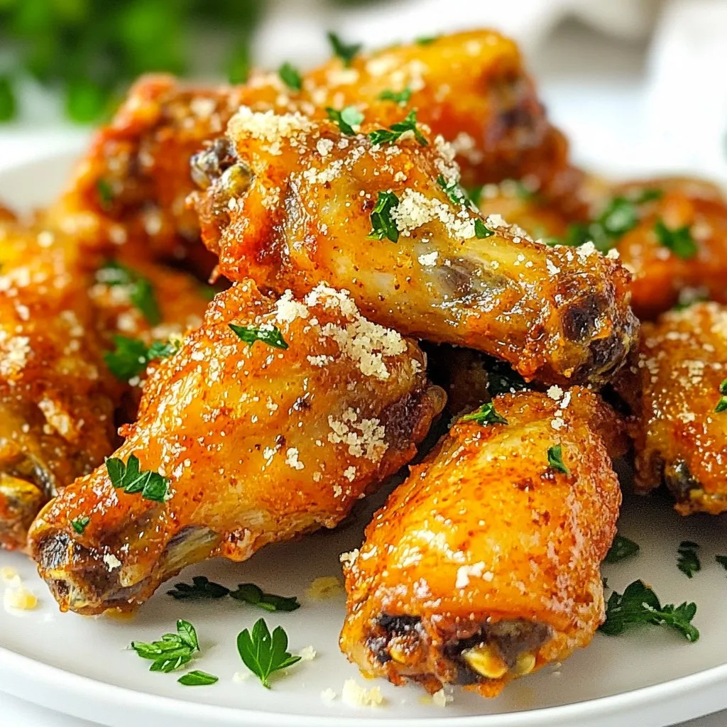 Knusprige Air Fryer Garlic Parmesan Wings Rezept