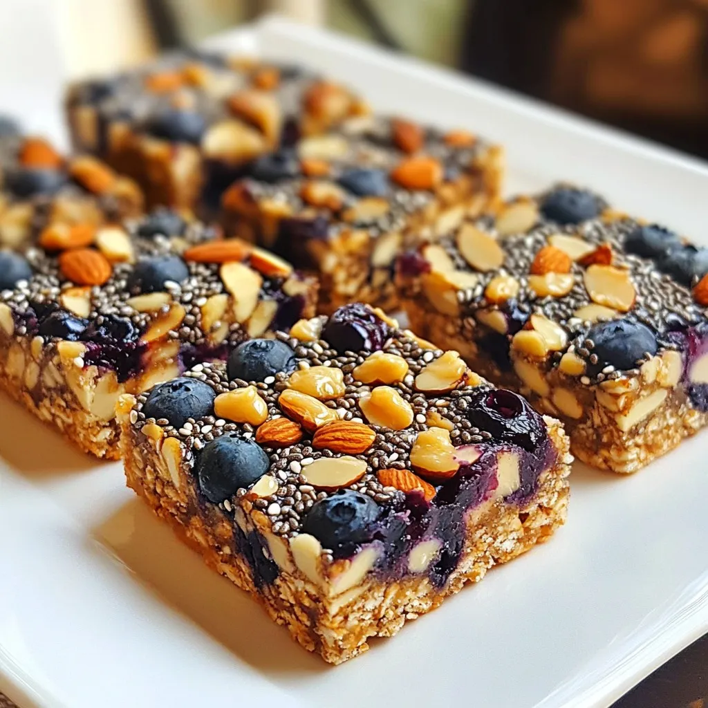Blaubeer Mandel Energie-Riegel nahrhafte Snack-Idee
