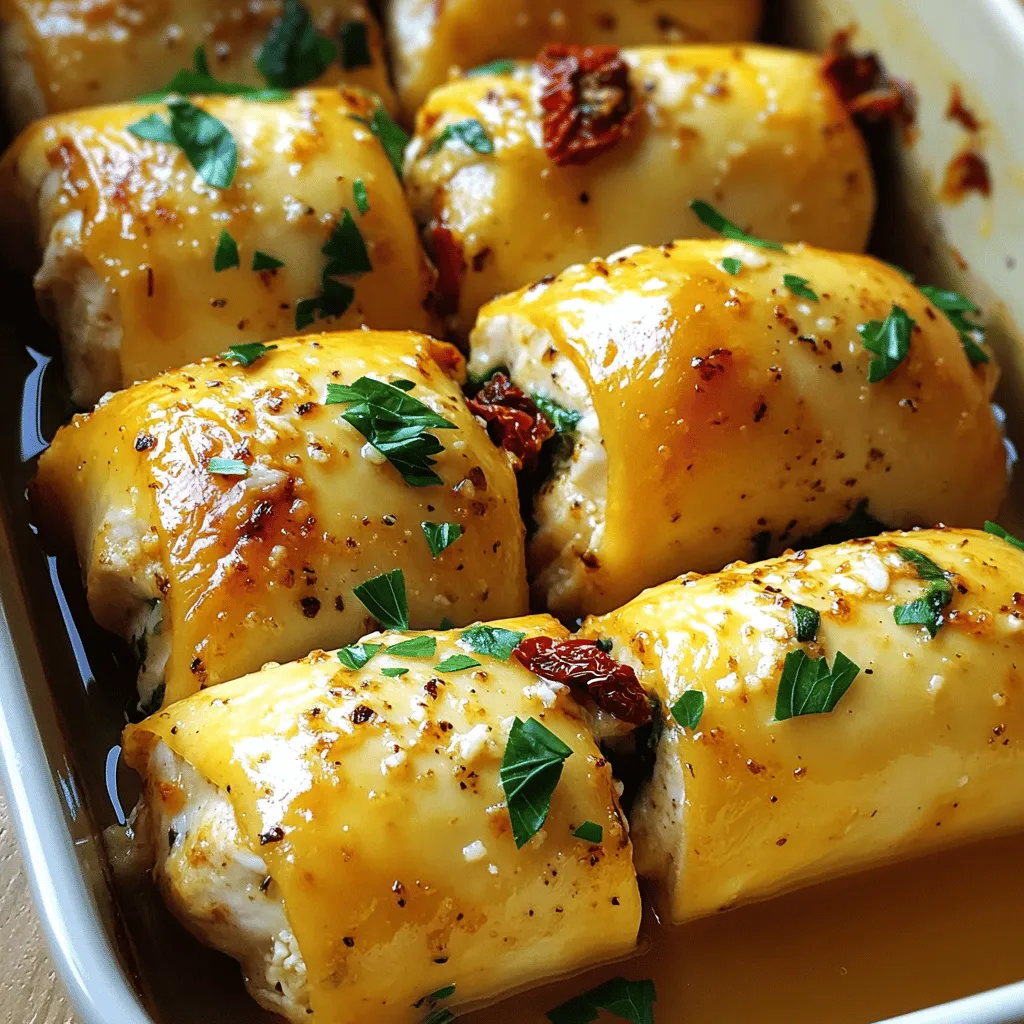 Creamy Garlic Parmesan Chicken Roll Ups Lecker Rezept