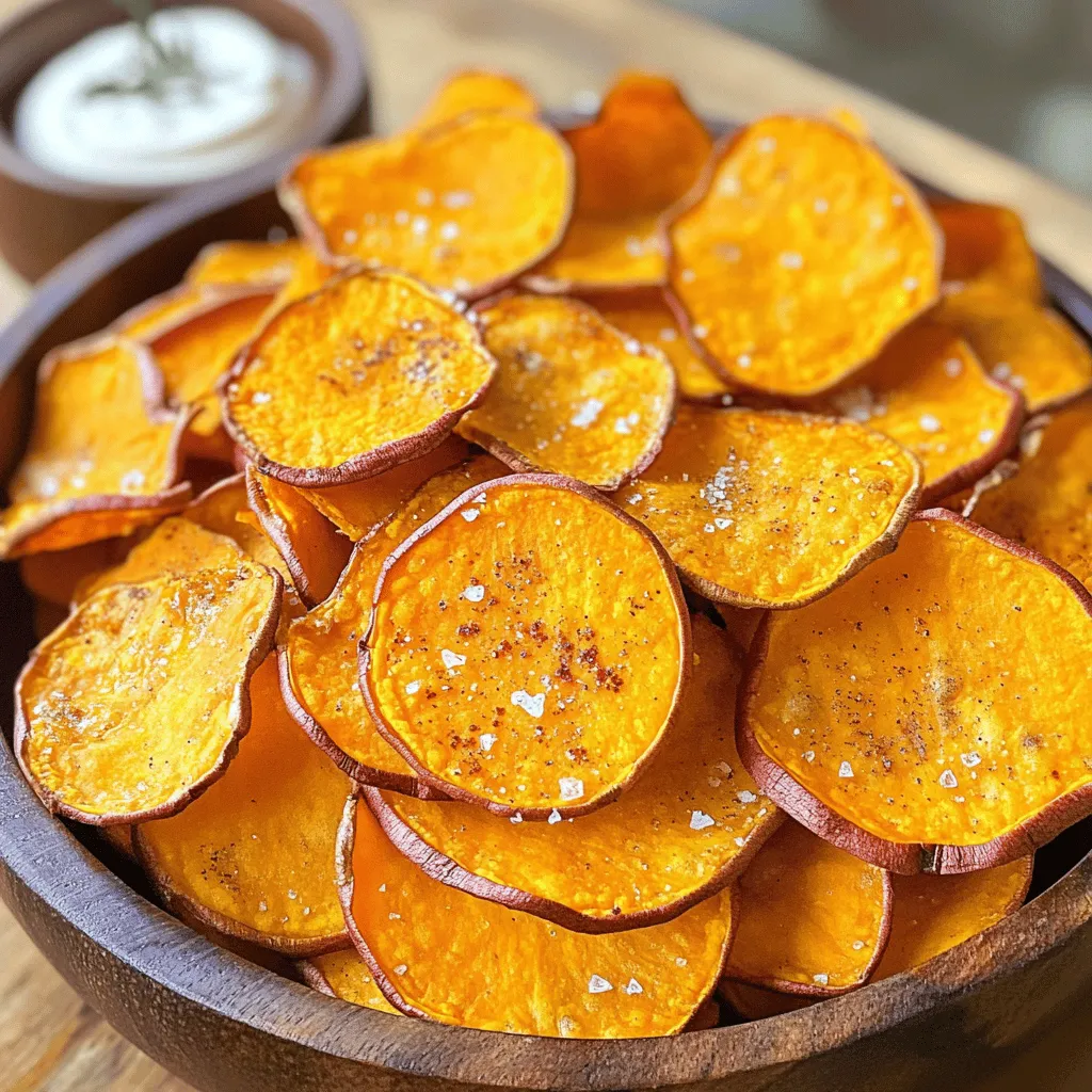 Crispy Baked Sweet Potato Chips Kinderleichte Leckerei