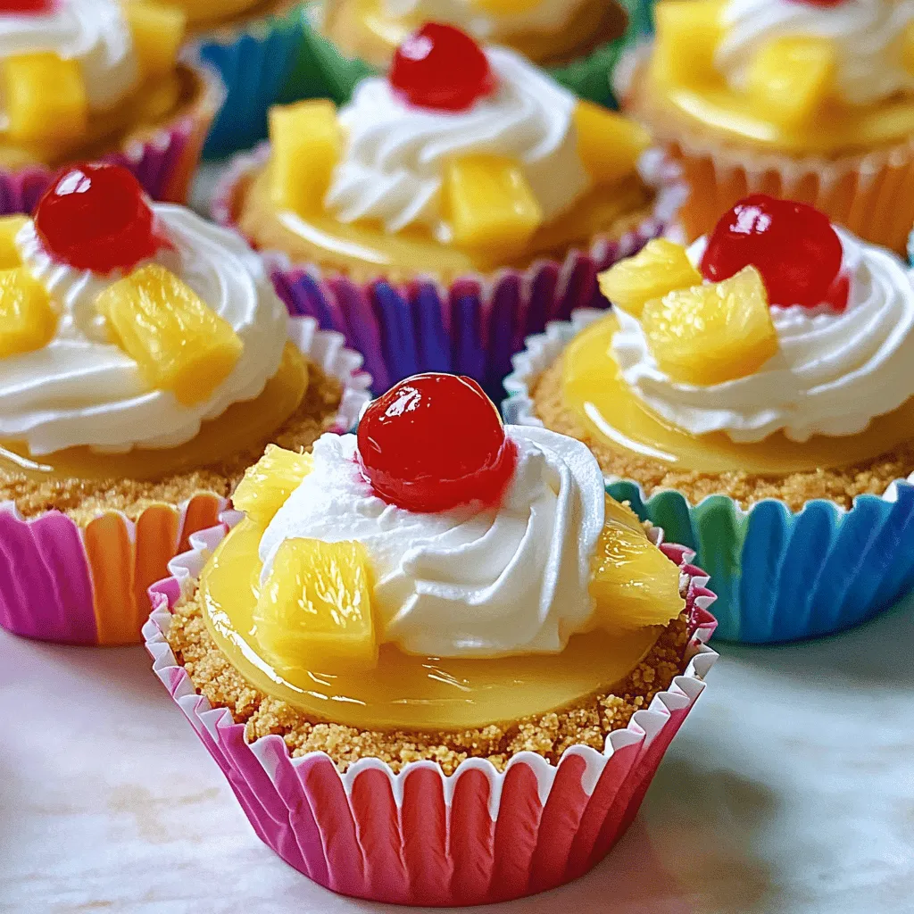 Mini Pineapple Upside-Down Cheesecakes Köstlicher Genuss