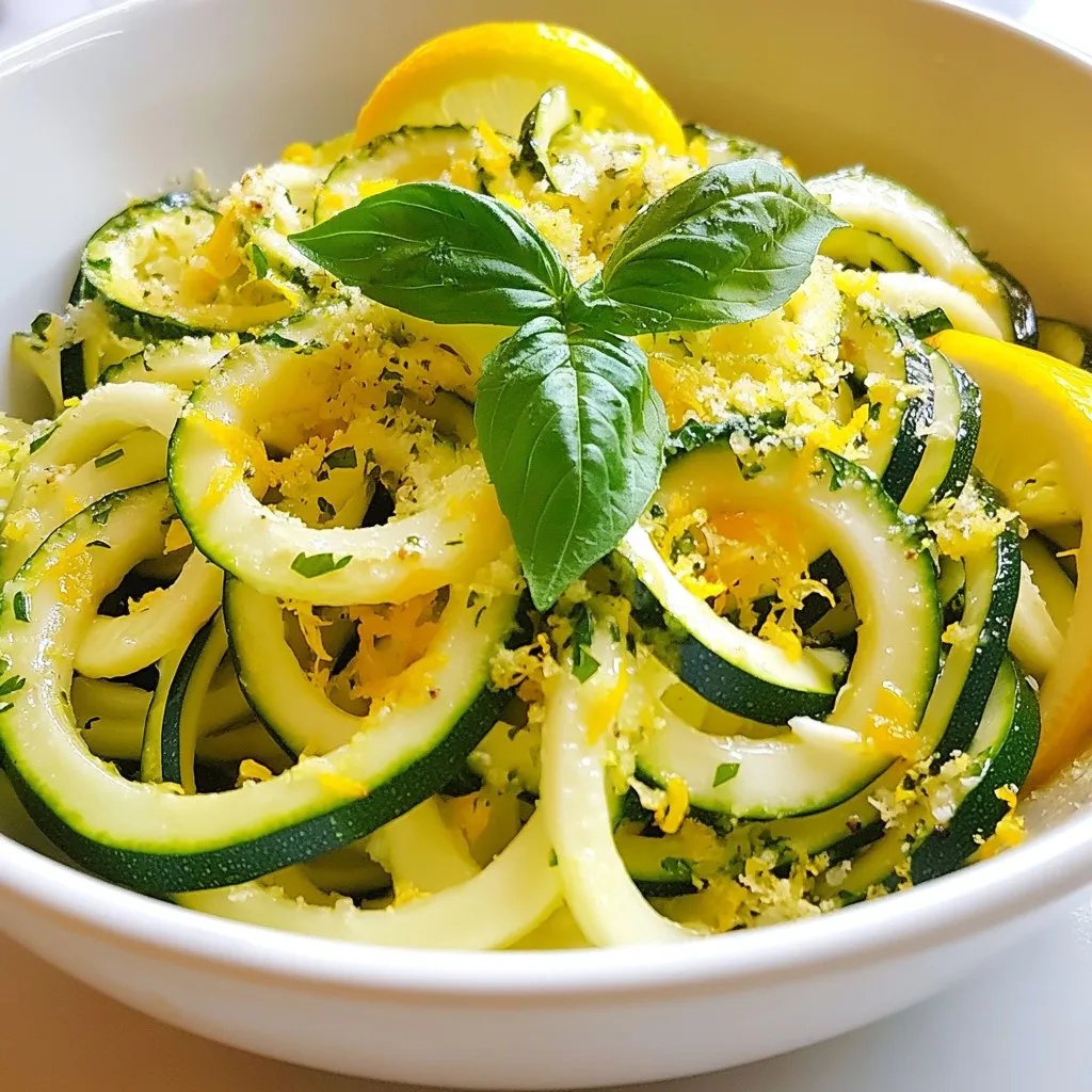 Lemon Garlic Zoodles Leckeres und Gesundes Rezept