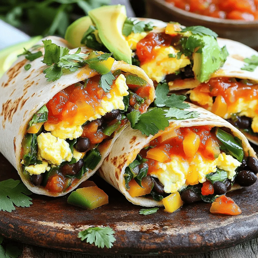 Beladene Gemüse Frühstücksburritos Schnell und Einfach